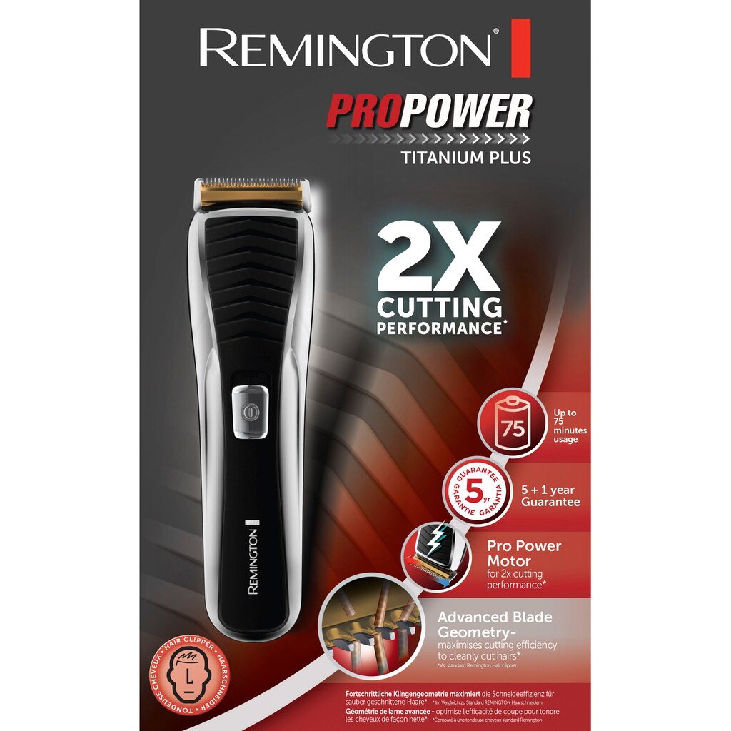 Remington Haarschneider »HC7151 ProPower Titanium Plus«, 2 Aufsätze