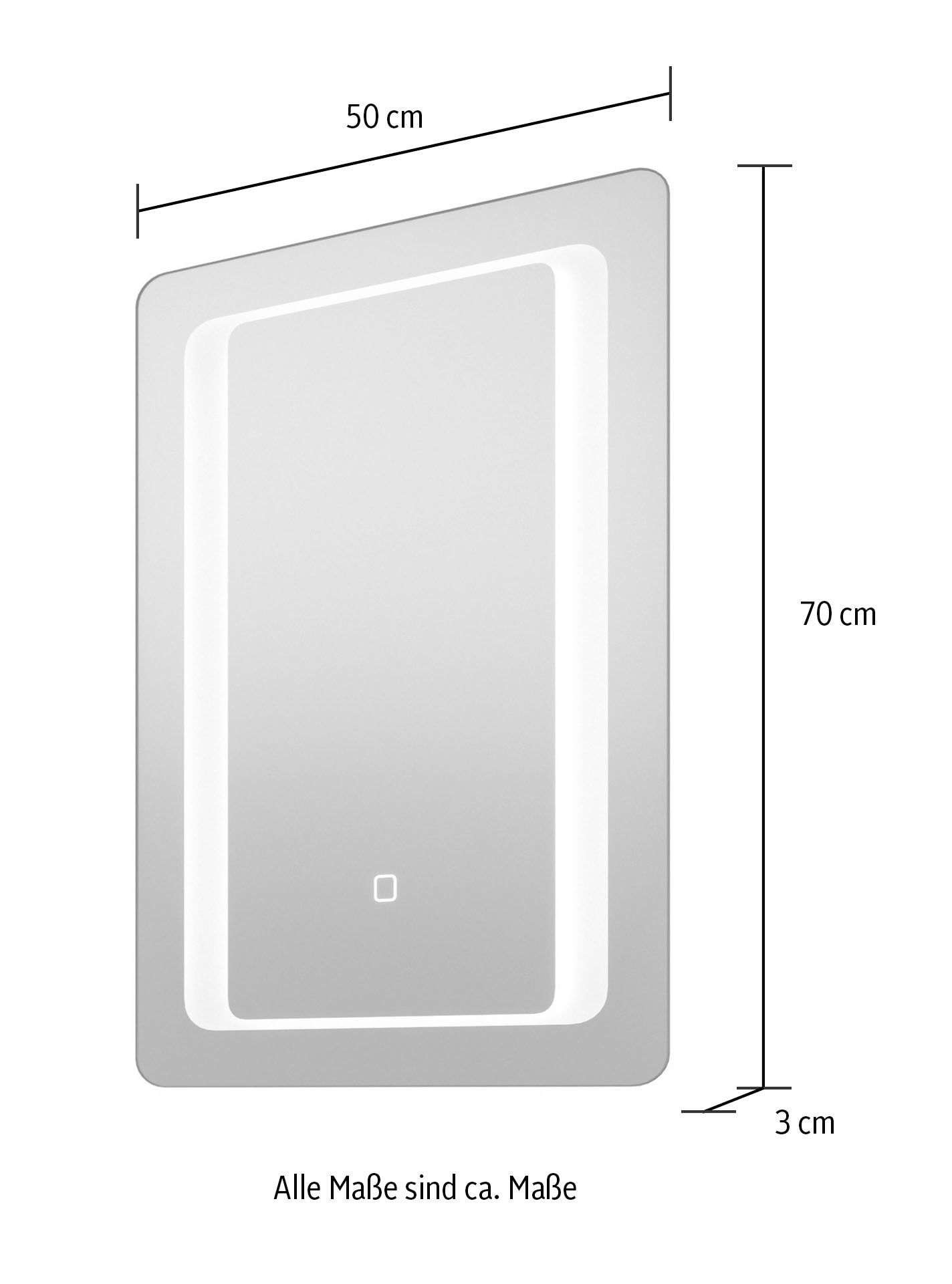 Saphir Badmöbel-Set »Serie 6915«, (4 St.), Gäste-Bad, 51 cm breit, mit LED-Spiegel und 1 Tür