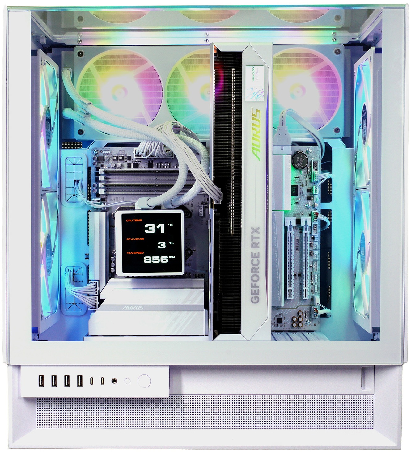 Cougar Gaming-PC »OmnyX WT 8126 AMD Ryzen 7 9850X3D 32GB DDR5 2TB SSD RTX 5090« Windows 11, DDR5 RAM, Wasserkühlung