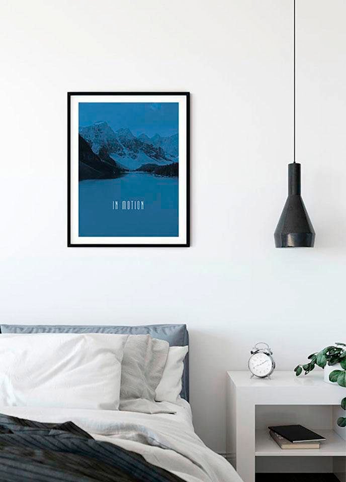 Komar Bild »Word Lake In Motion Blue«, Natur, (1 St.), Wandbild zur Dekoration - ohne Rahmen