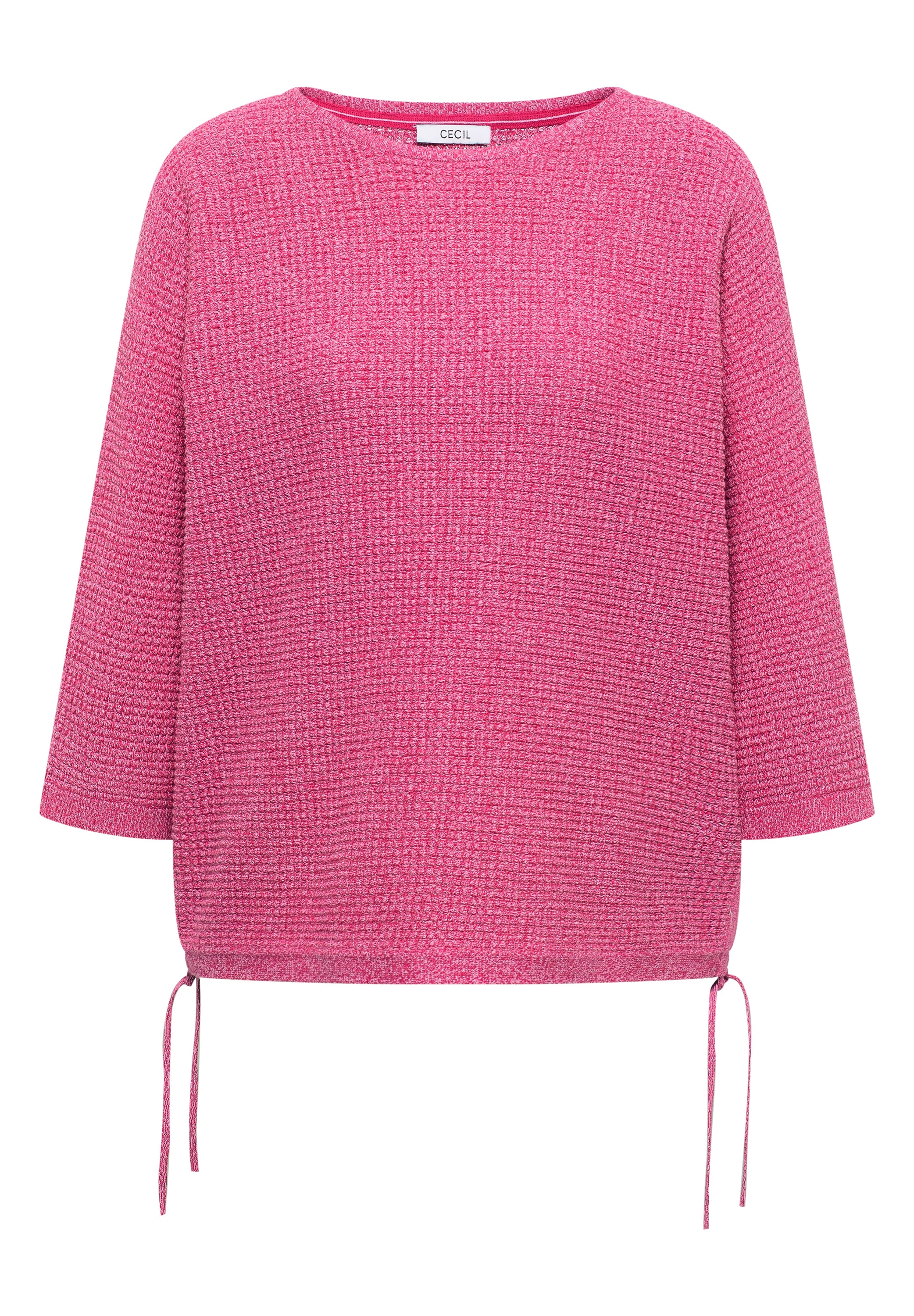 Cecil 3/4 Arm-Pullover mit seitlicher Raffung und Bindebändern