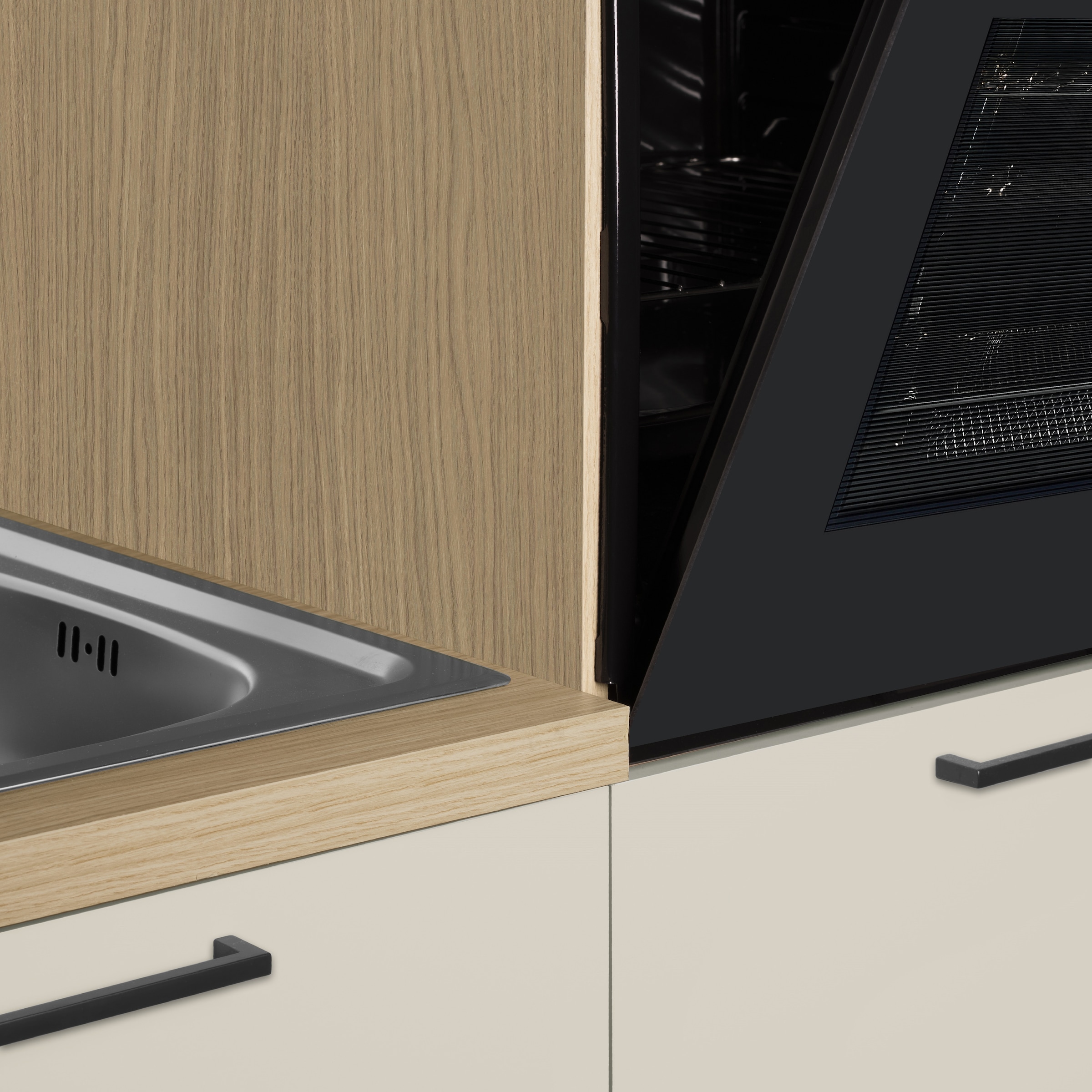 KOCHSTATION Küchenzeile »KS-Luna, Einbauküche, Zeilenküche, Küchenblock« Breite 300 cm, wahlweise mit Hanseatic-E-Geräten, APL 35mm stark