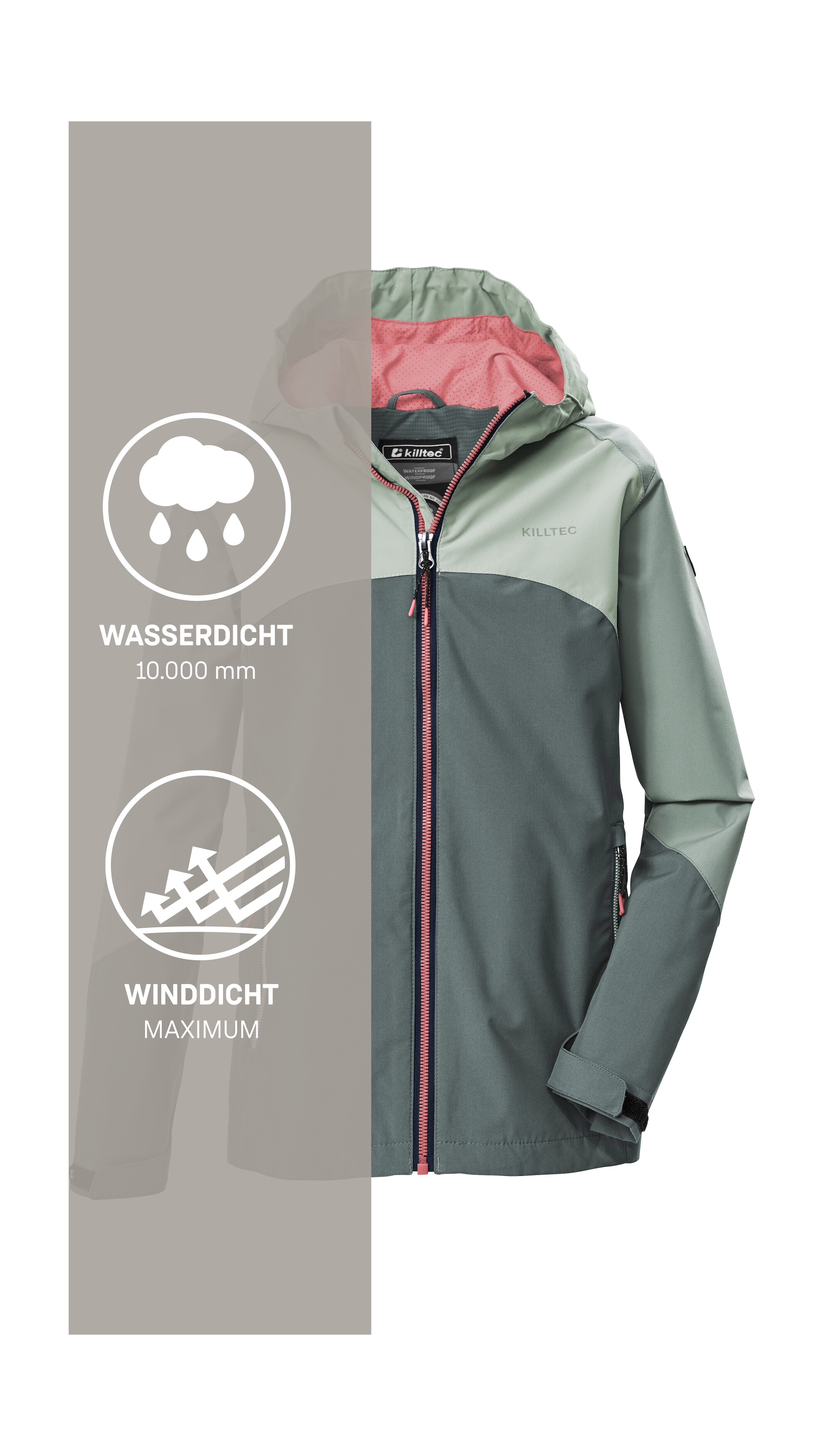Killtec Funktionsjacke »KOS 158 GRLS JCKT« Wind- und wasserdichte Mädchenjacke mit Teflon EcoElite™