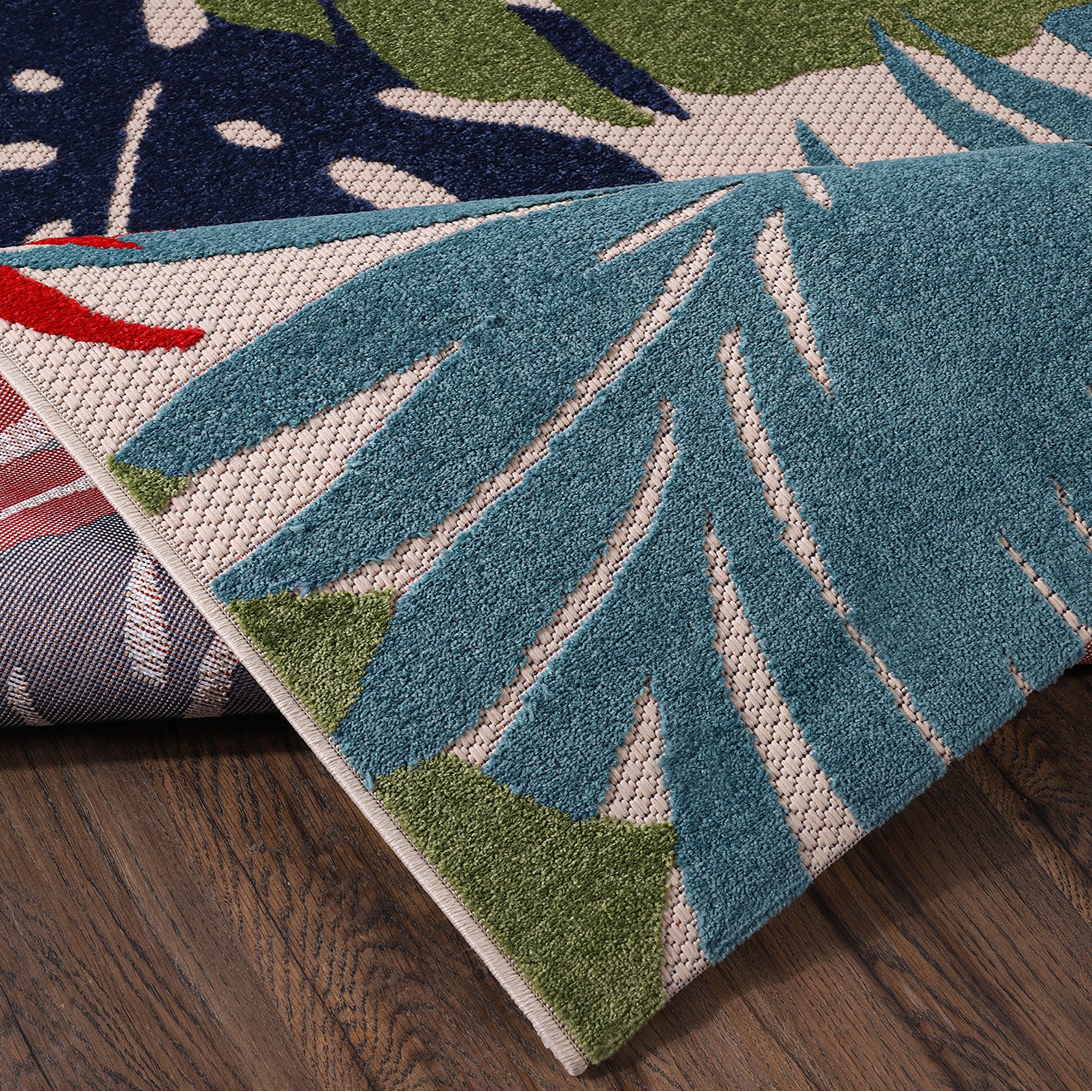 Sanat Teppich »Floral Outdoor«, rechteckig, 6 mm Höhe, In- und Outdoor geeignet, florales Design, Balkon, Terasse