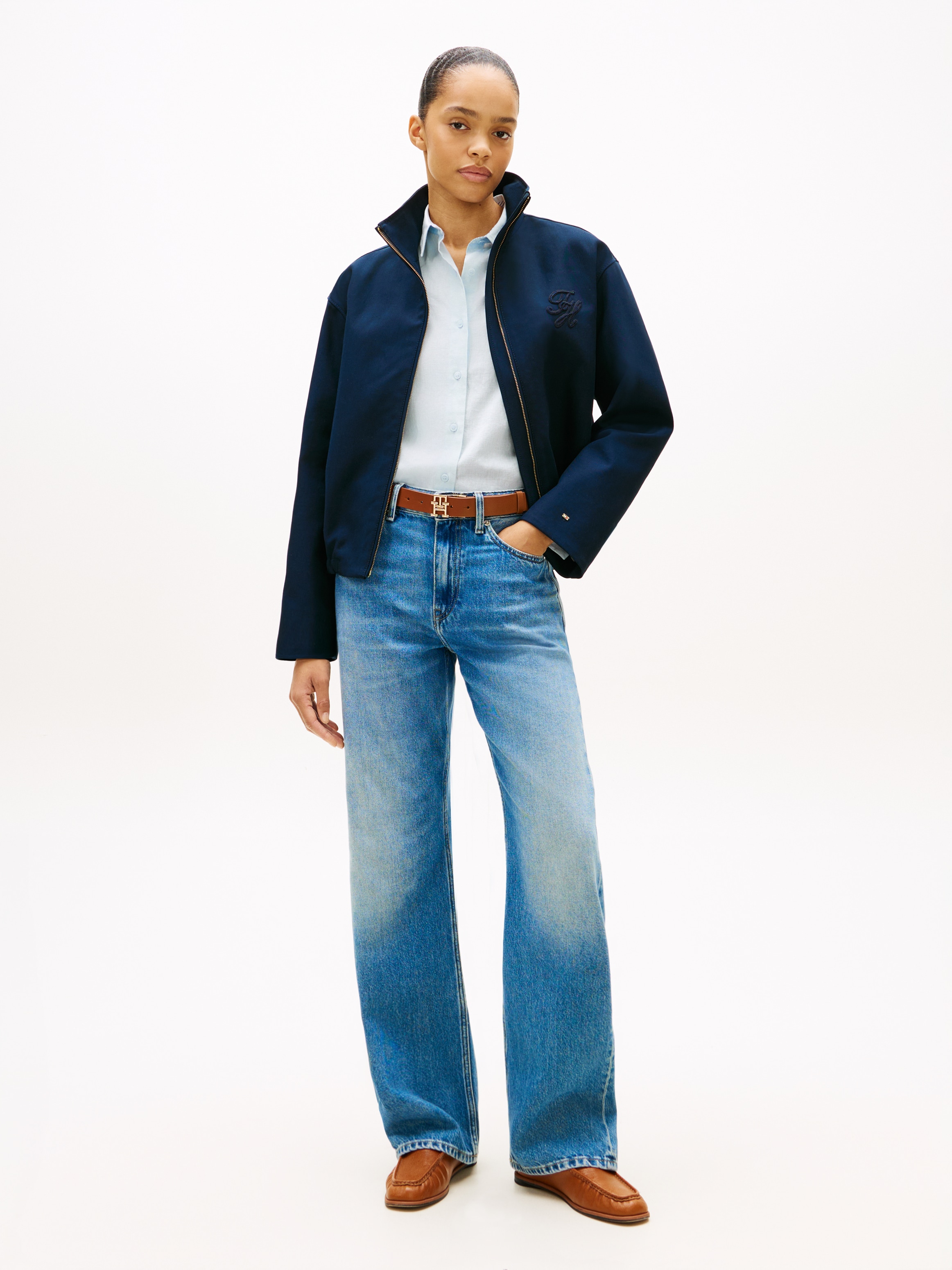 Tommy Hilfiger Bomberjacke »TH COTTON BOMBER« mit Reißverschluss