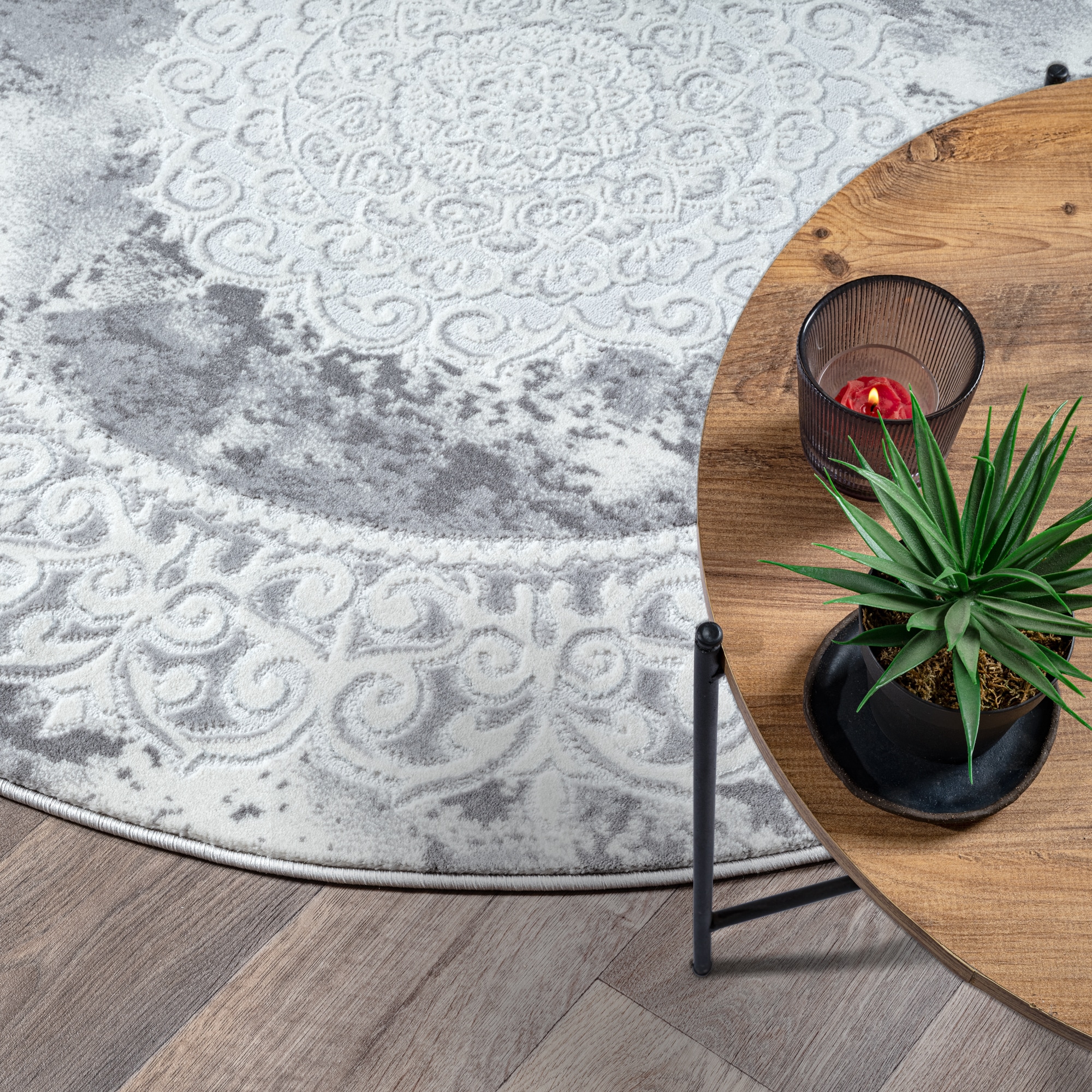 Sanat Teppich »Harmony 3205 , auch als Läufer« rund 12 mm Höhe Wohnzimmer, Kurzflor, modern,  Orient Optik, Schlafzimmer