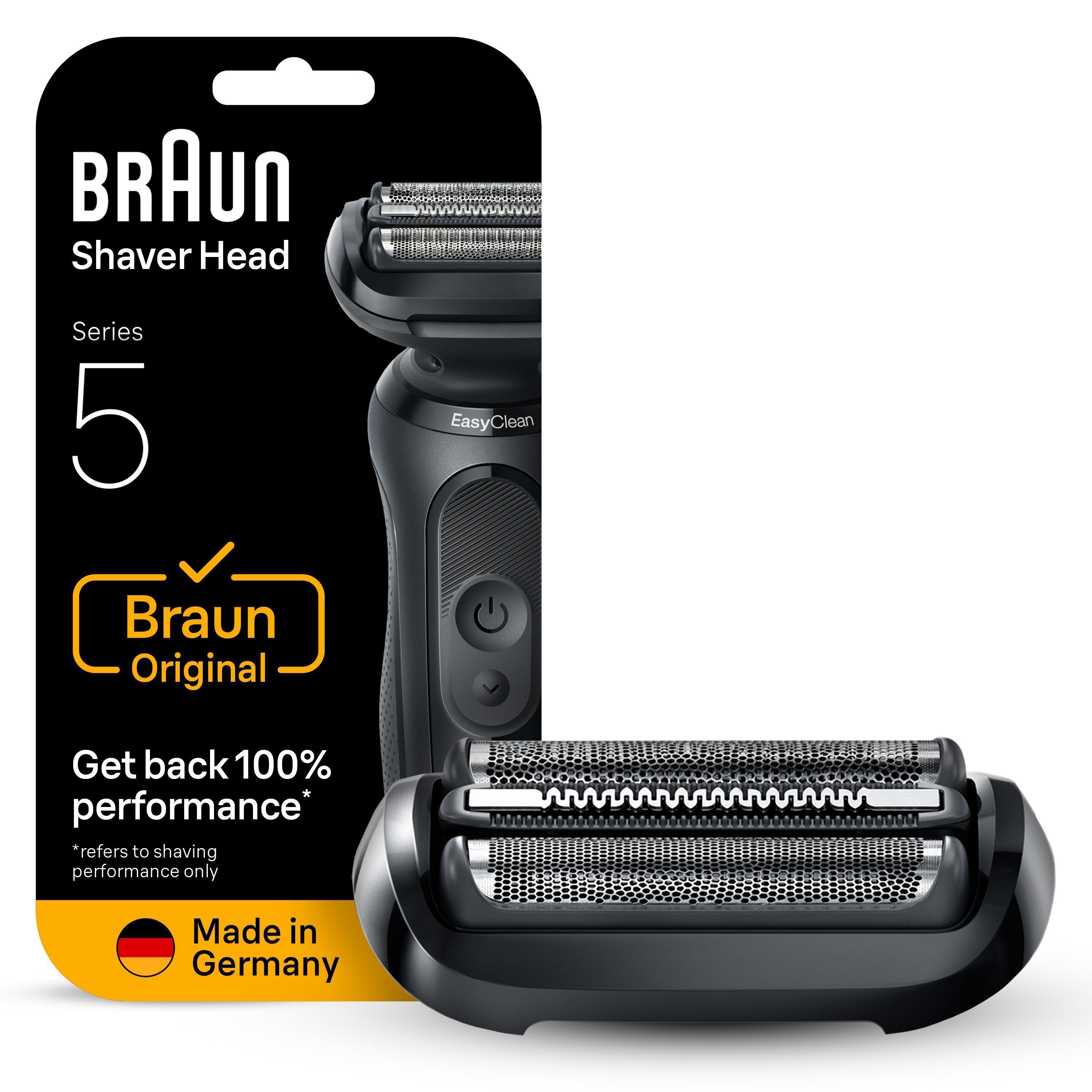 Braun Ersatzscherkopf "Series 5 54B" Kompatibel mit Braun Series 5 Rasierern der Generation 50, 51 und 52
