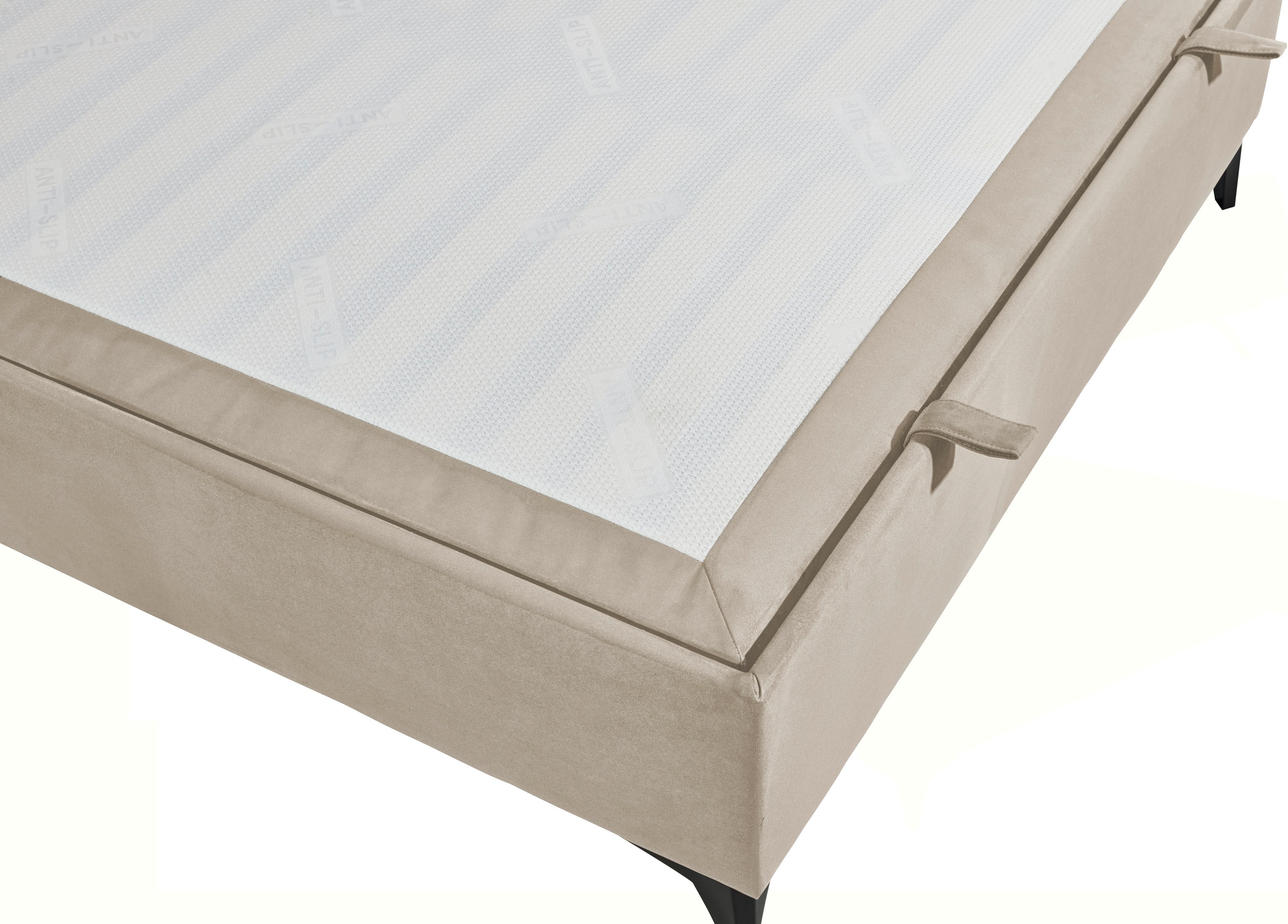 ED EXCITING DESIGN Boxbett »Monroe inkl. Bettkasten, erhältlich in den Breiten 160cm & 180cm«, Duo-Matratze - feste Seite mit Kokosmatte