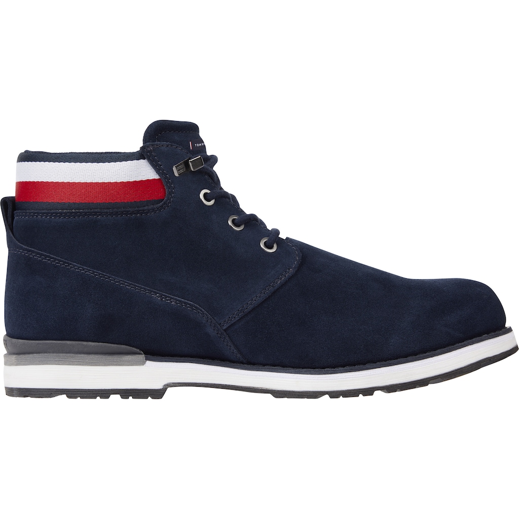 Tommy Hilfiger Schnürboots »CORE HILFIGER SUEDE BOOT«, mit Anziehlasche