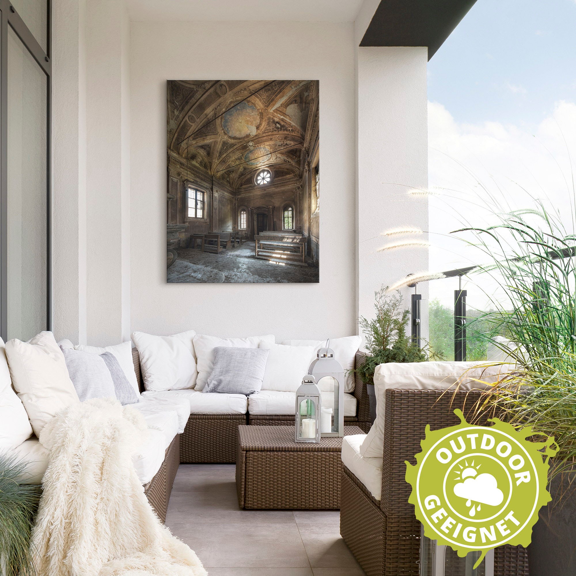 Artland Wandbild »Lost Place Alte Kirche Architektur« Gebäude 1 Stk. tlg. als Alubild, Leinwandbild in verschied. Größen