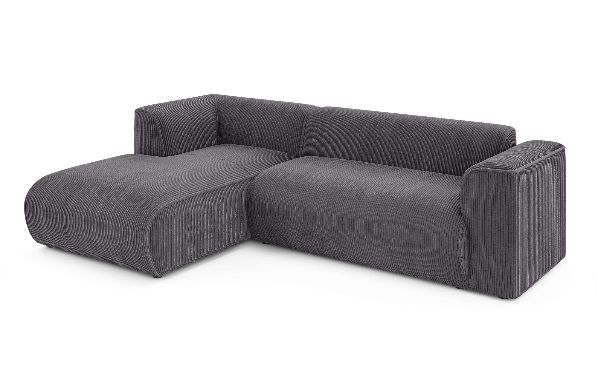 INOSIGN Ecksofa »MERID L-Form (257 cm), zeitlos & stilvolles Design,«, Aufwendig gepolstert, in Cord, Chenille und Struktur