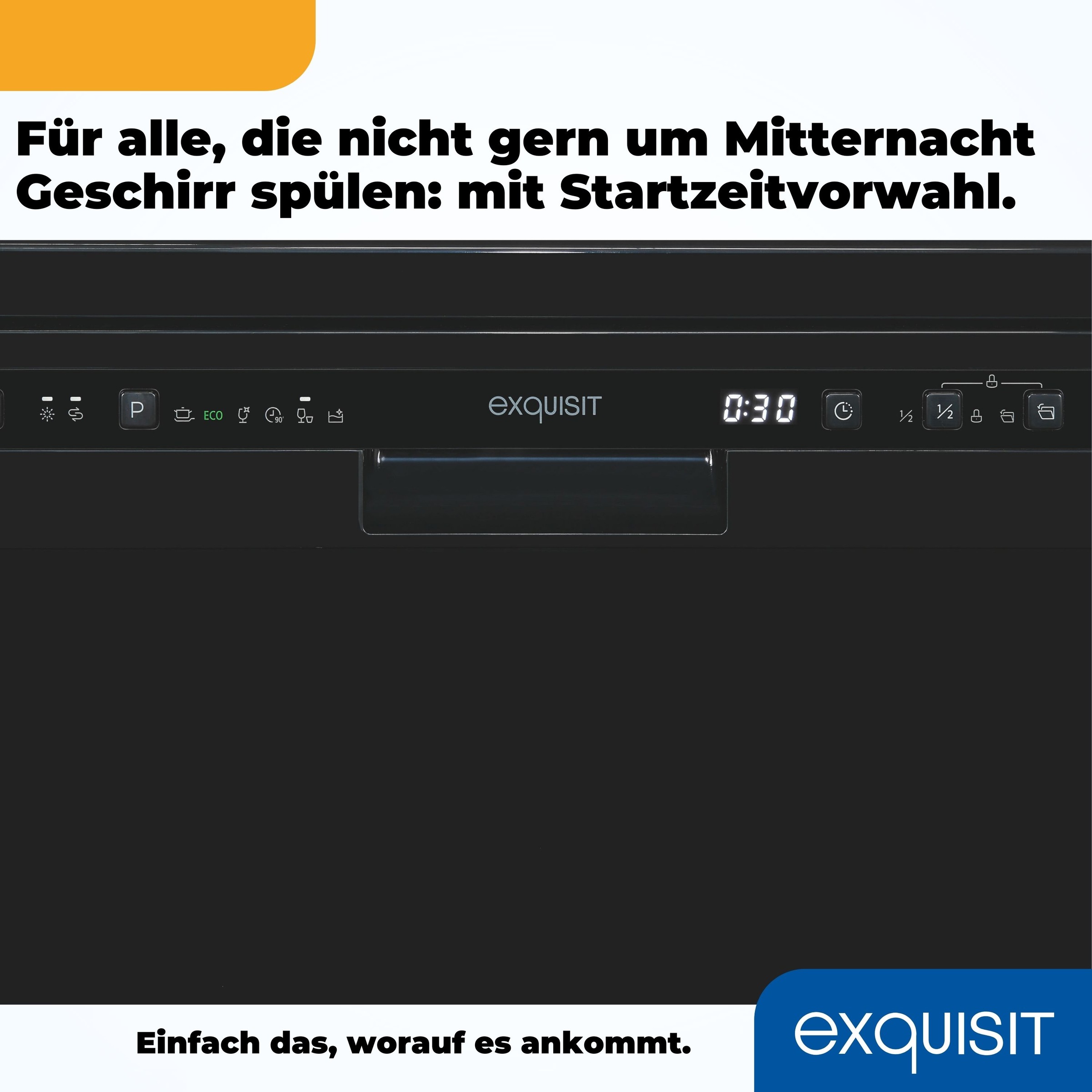 exquisit Standgeschirrspüler »GSP6312-030D schwarz«, 12 Maßgedecke