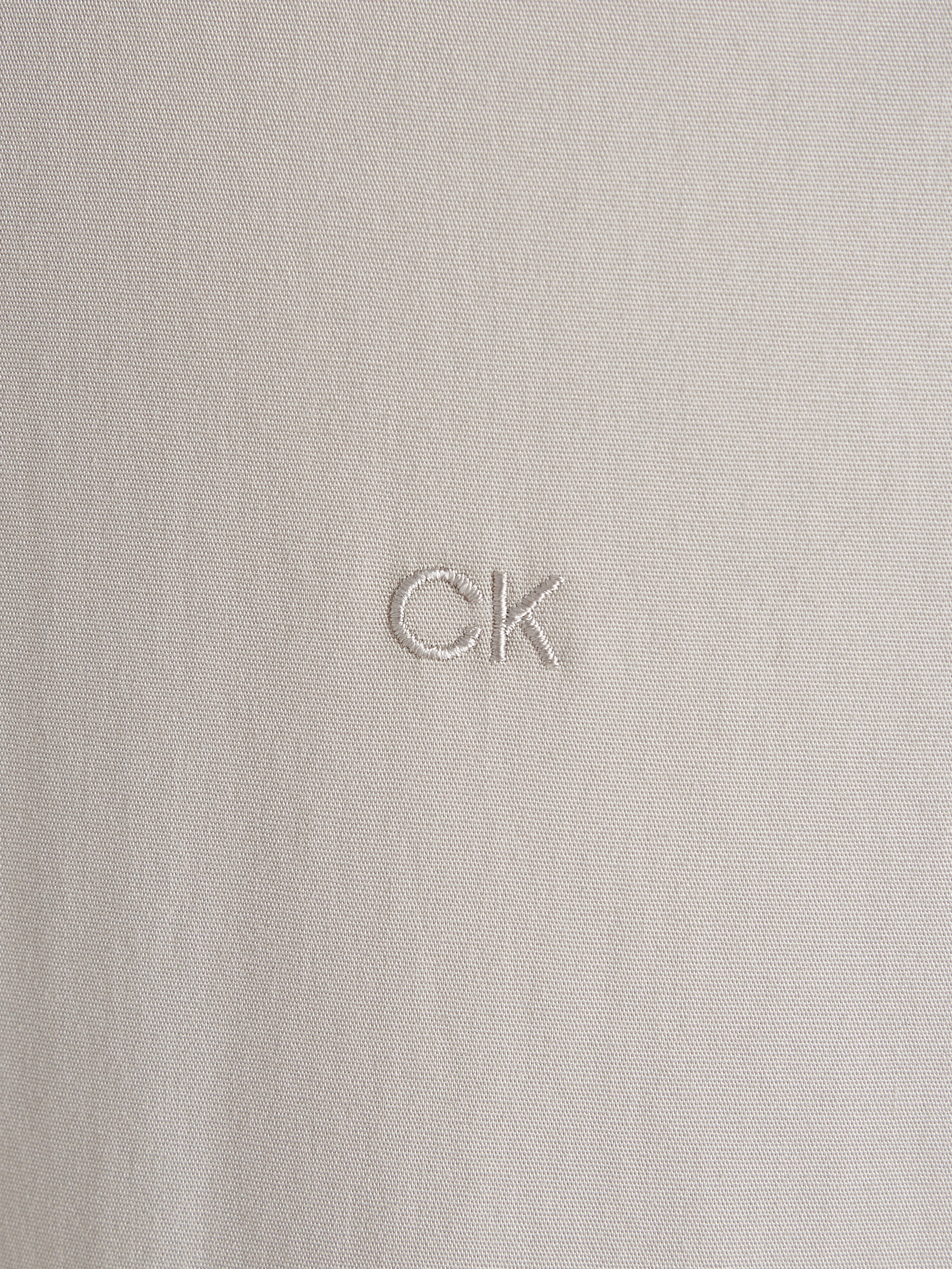 Calvin Klein Businesshemd »POPLIN STRETCH SLIM SHIRT«, mit Kentkragen, Logoprint auf Brusthöhe