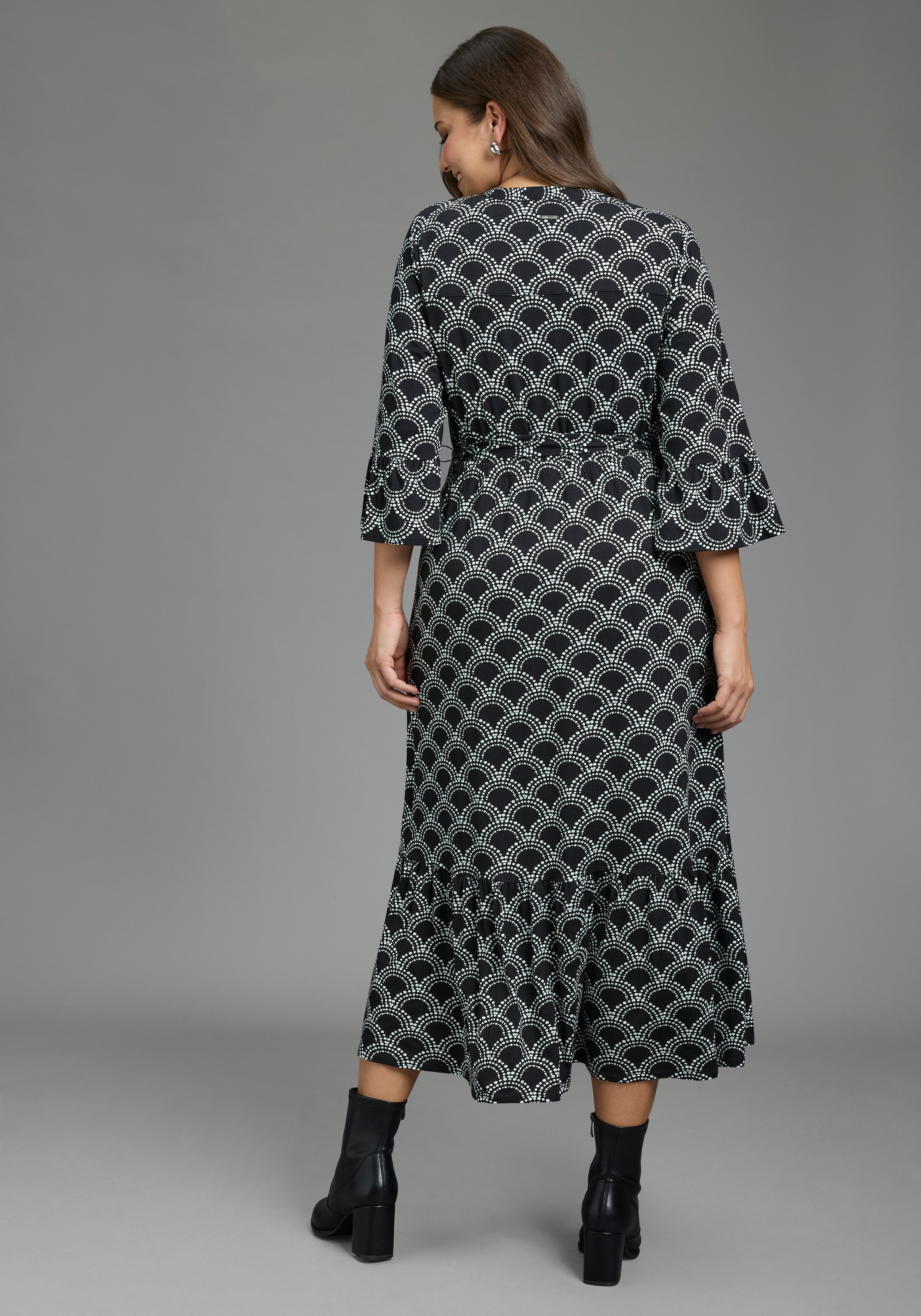 Laura Scott CURVE Maxikleid »Große Größen« Maxikleid knöchellang, aus elastischer Viskosemischung