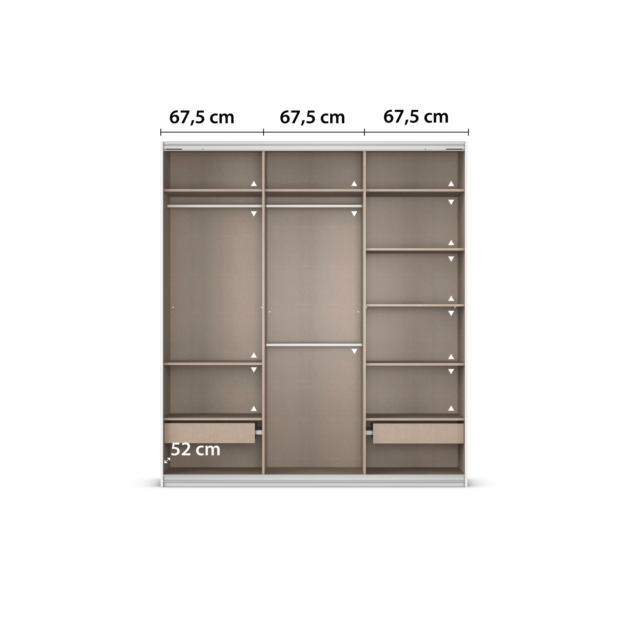 rauch Kleiderschrank »Schwebetürenschrank OTTO´s Choice Garderobe Schrank TOP ANGEBOT Avola«, (in 3 verschiedenen Ausstattungen BASIC/CLASSIC/PREMIUM inkl. Spiegel), mit eleganten Zierleisten in Chrom, Schwarz oder Weiß MADE IN GERMANY