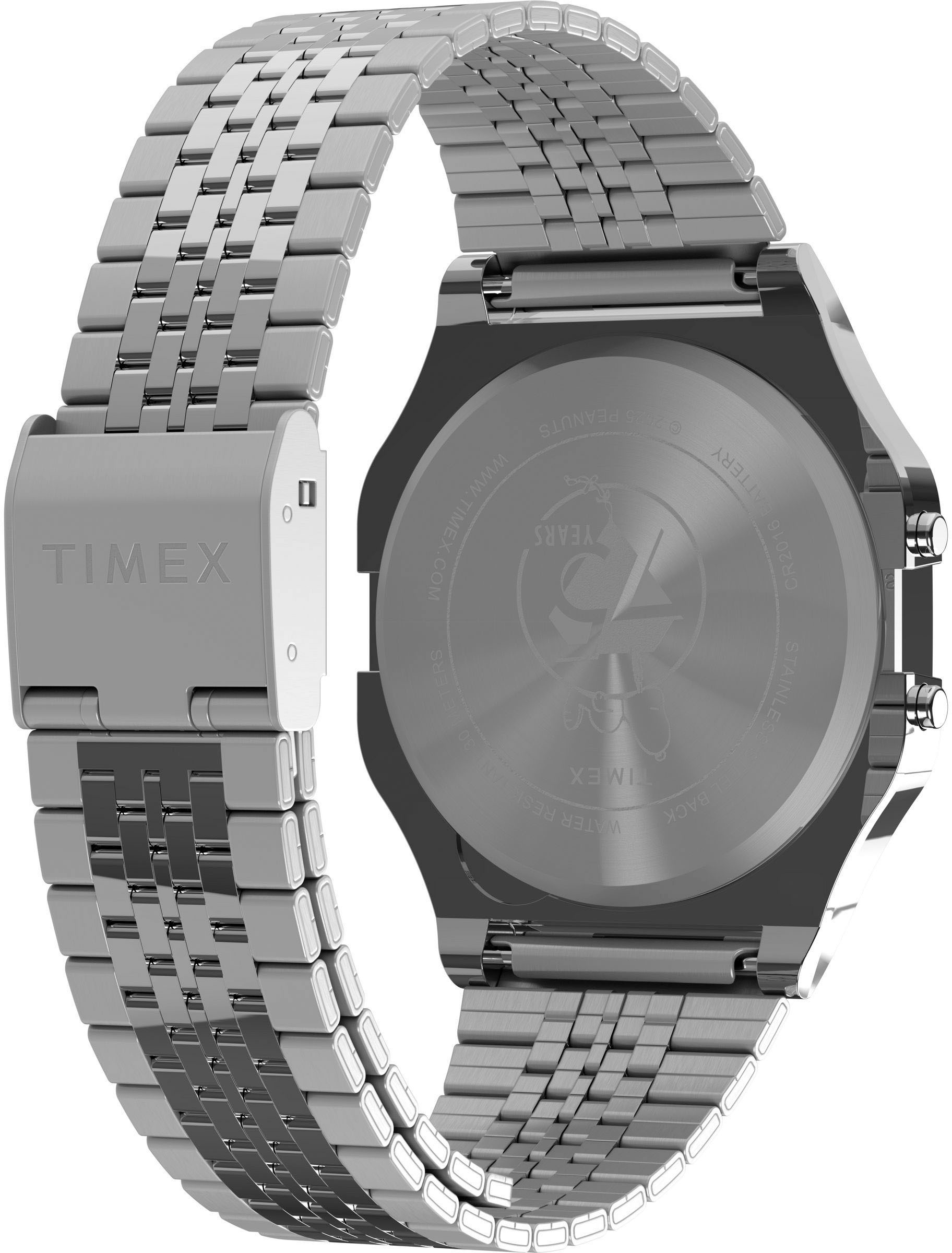 Timex Digitaluhr »PEANUTS TIMEX 80« Quarzuhr, Armbanduhr, Damenuhr, Herrenuhr,Edelstahlarmband