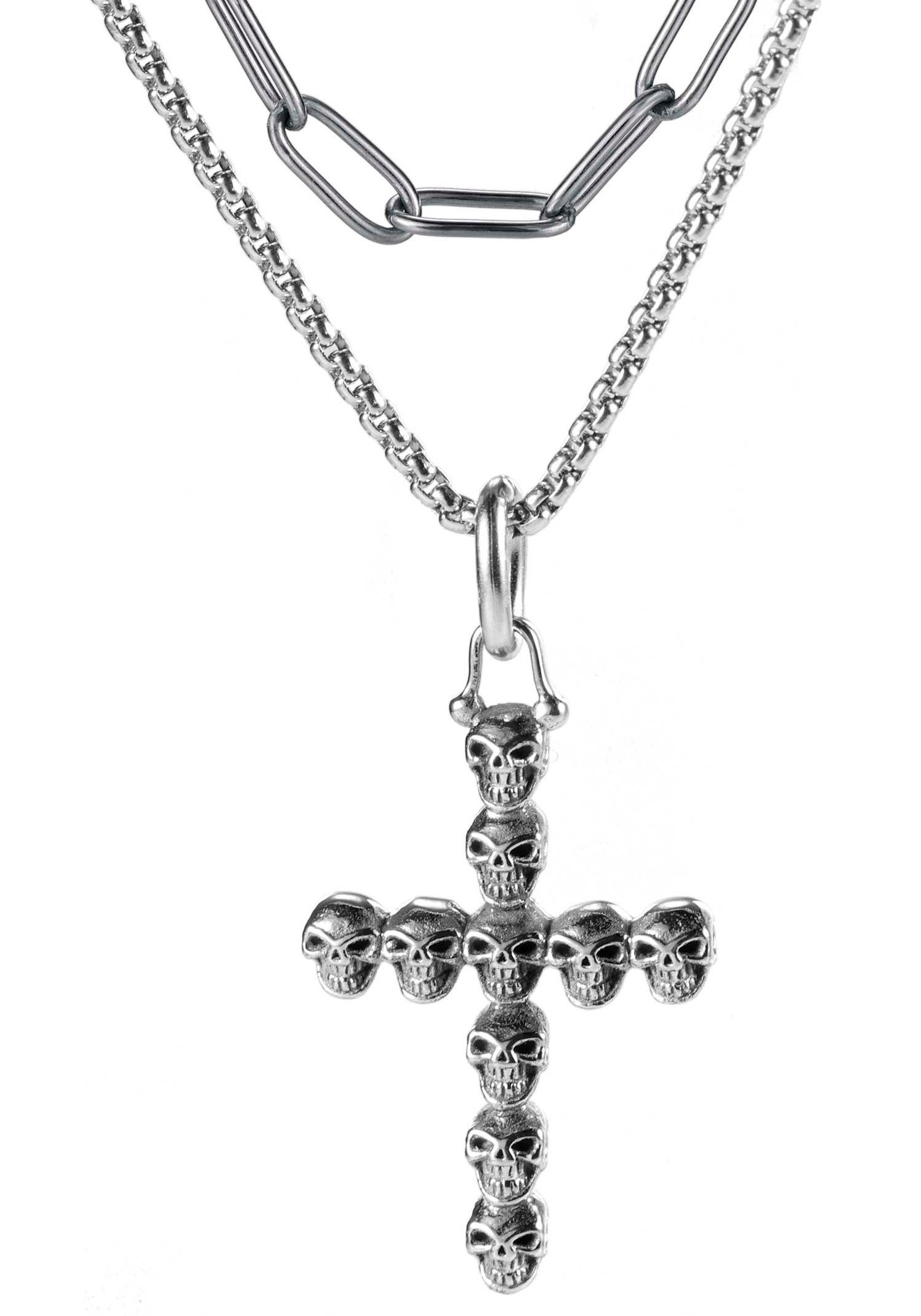 Firetti Kette mit Anhänger »Schmuck Geschenk, Skull Cross«, (Set, 1 tlg.),  zu Kleid, Shirt, Jeans, Sneaker! Anlass Geburtstag Weihnachten kaufen bei  OTTO