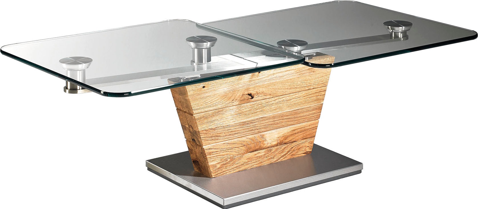 HASSE MÖBEL COLLECTION Couchtisch »7290«, Platten können auf eine Gesamtlänge von 113 cm ausgezogen werden