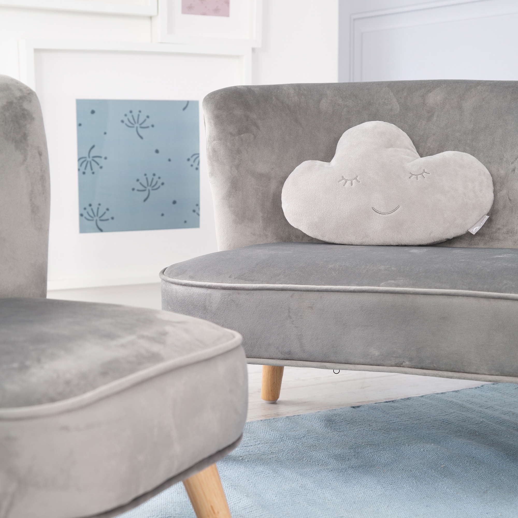 roba® Kindersitzgruppe »Lil Sofa«, online und 3 kaufen Wolkenform tlg.), in bestehend aus Kindersessel Kindersofa, (Set, Dekokissen