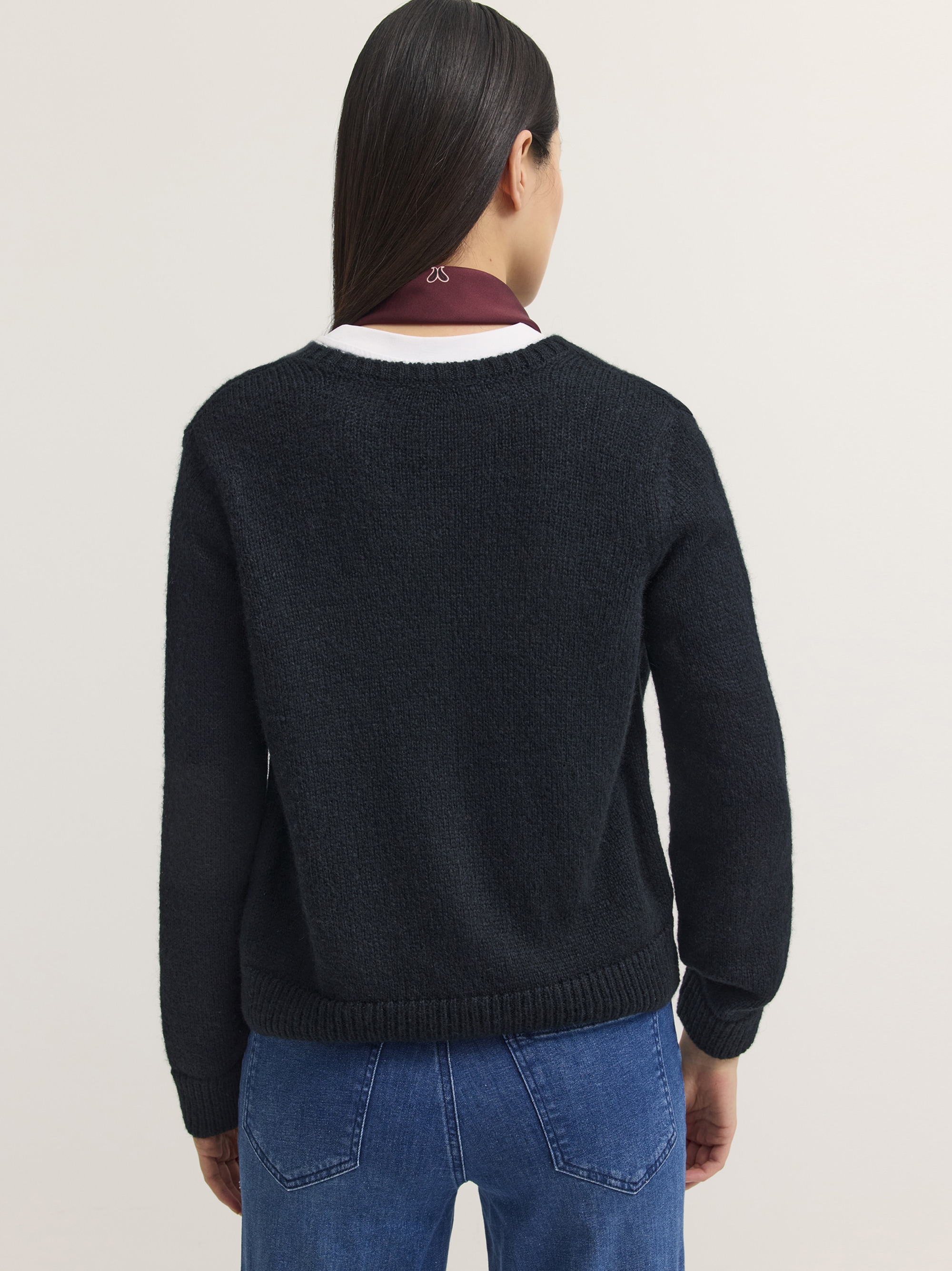 bugatti Cardigan »Regular Fit« Regular Fit Alpaka-Mix Rundhals