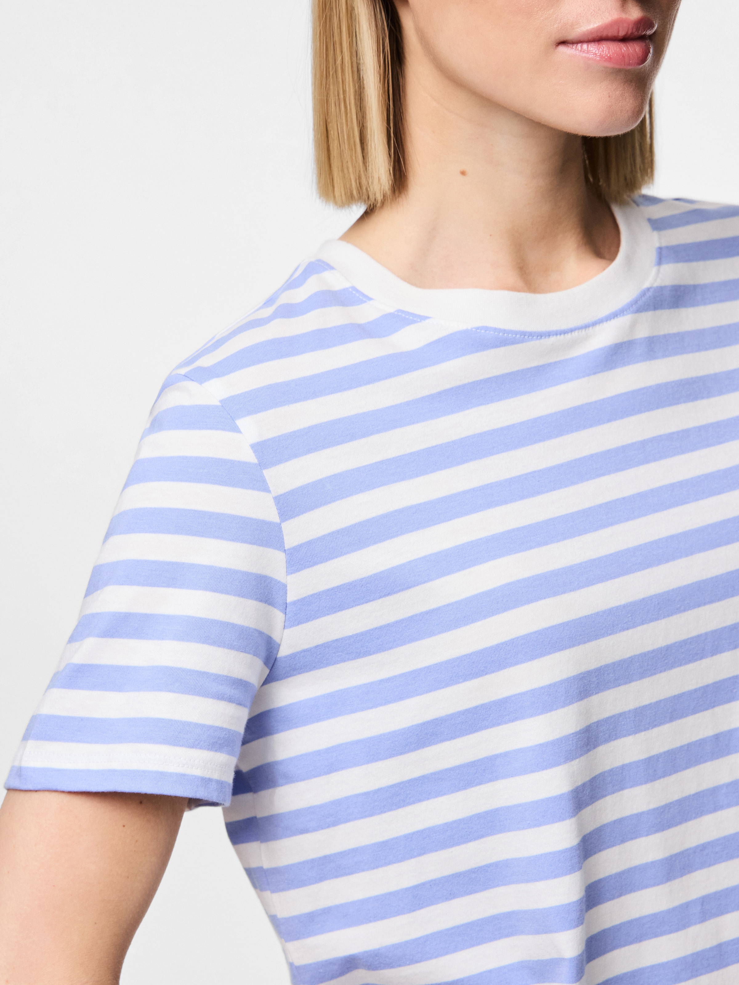 pieces Kurzarmshirt »PCRIA SS TEE STRIPES NOOS BC«