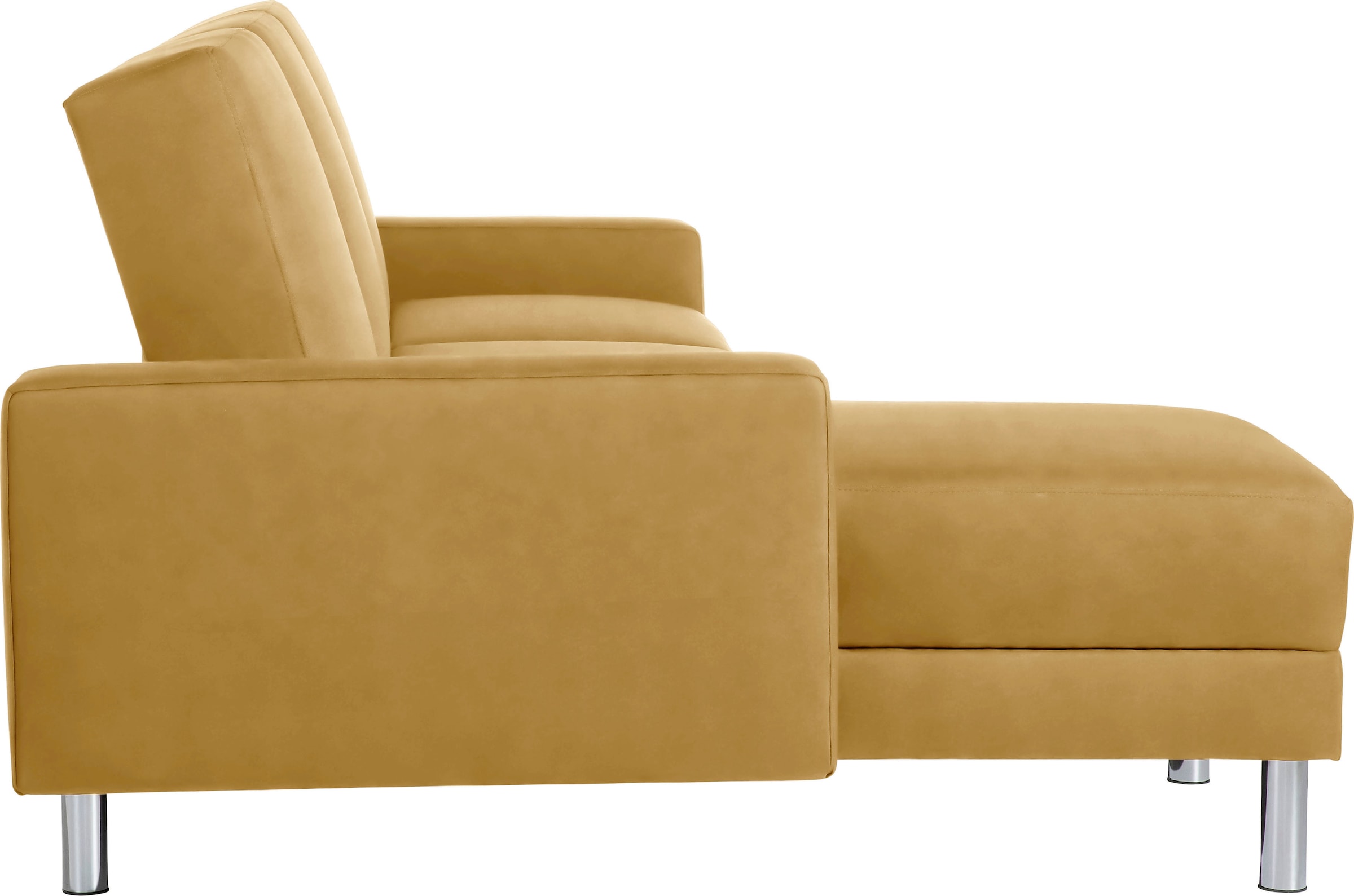 Max Winzer® Schlafsofa »Just Fresh modernes kubisches Sofa, Rückenverstellung für Sitzkomfort«, Recamiere links oder rechts montierbar, elegante Metallfüße