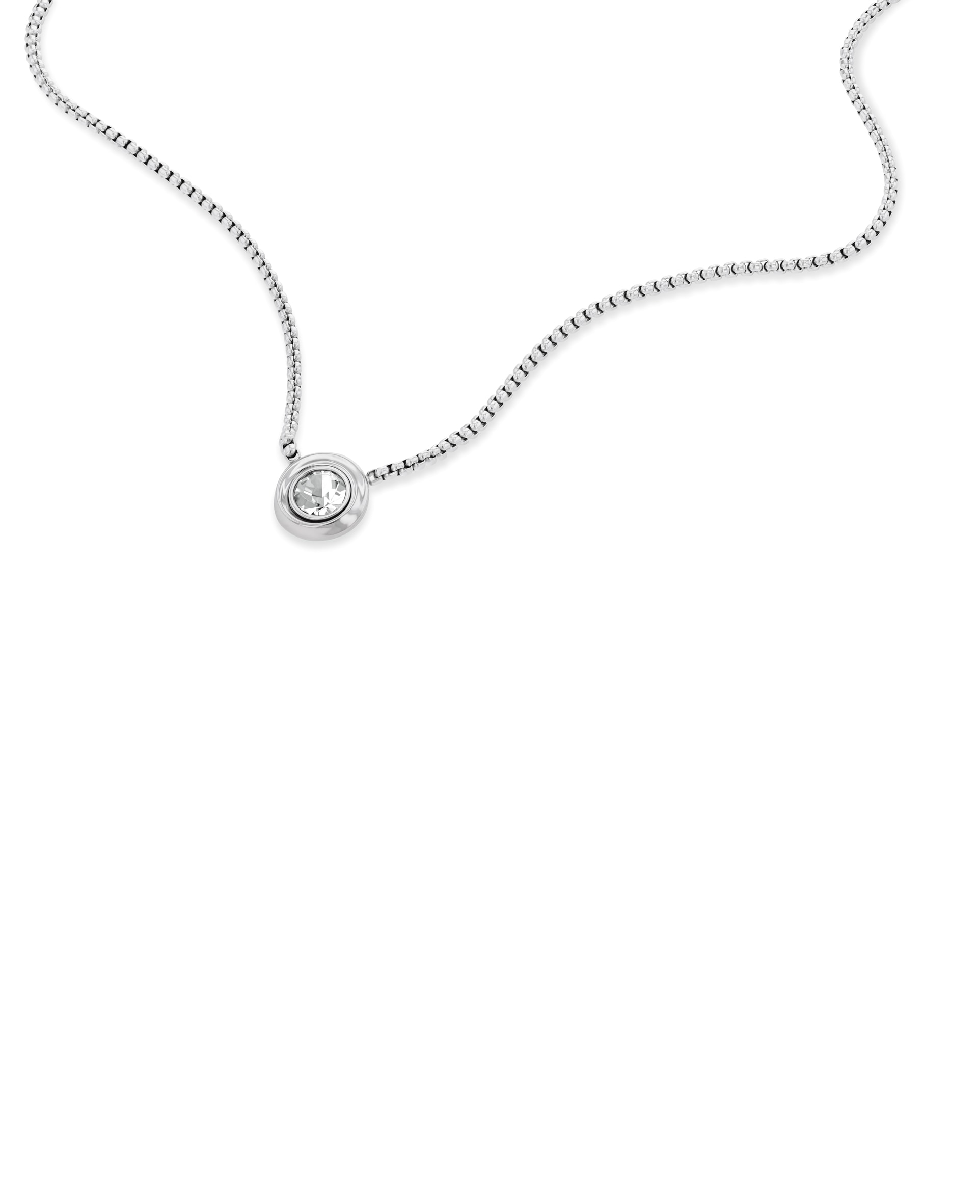 Calvin Klein Kette mit Anhänger »TWISTED BEZEL SOLITAIRE«, mit Preciosa Crystal