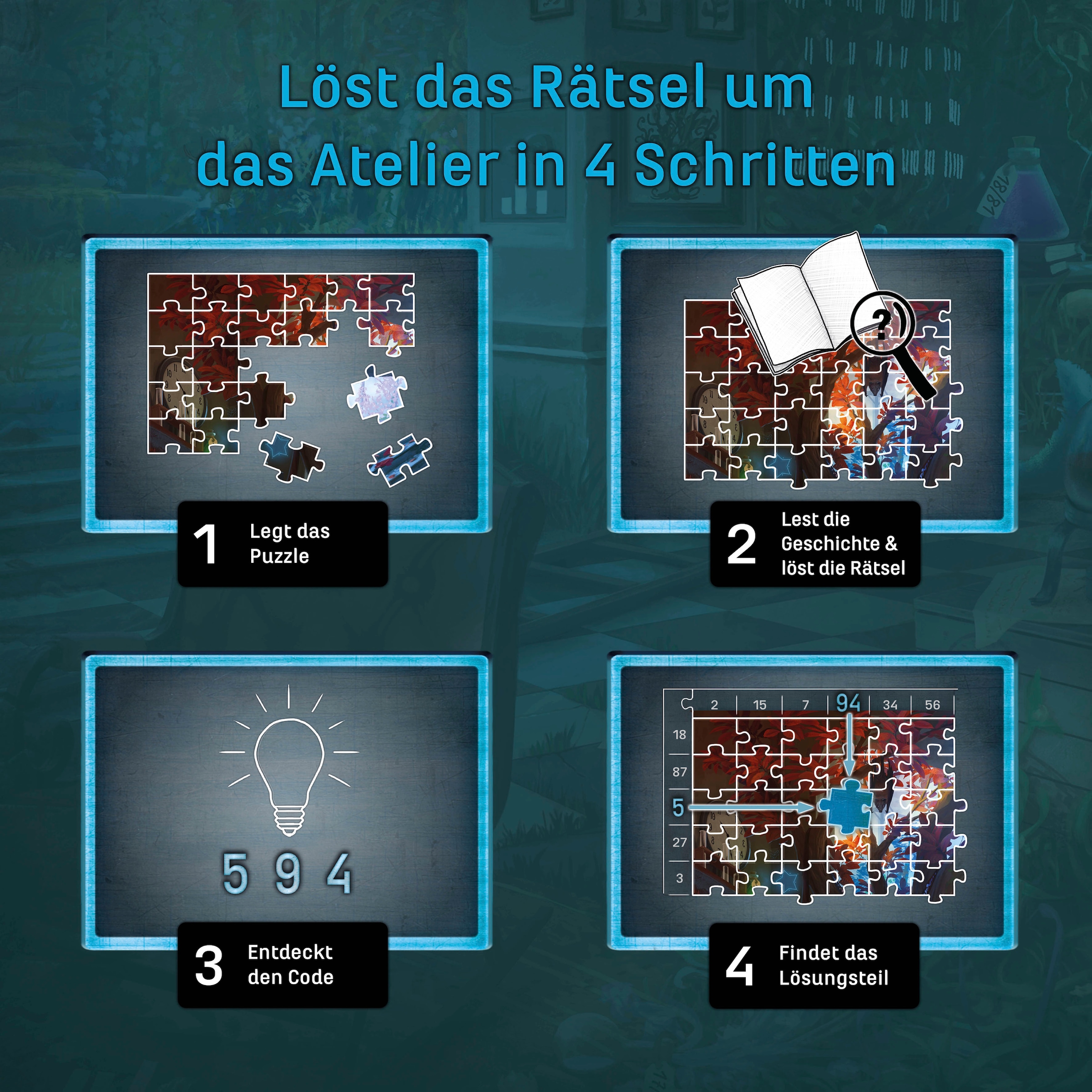 Kosmos Puzzle »EXIT, Das Puzzle, Das verborgene Atelier«, Made in Germany