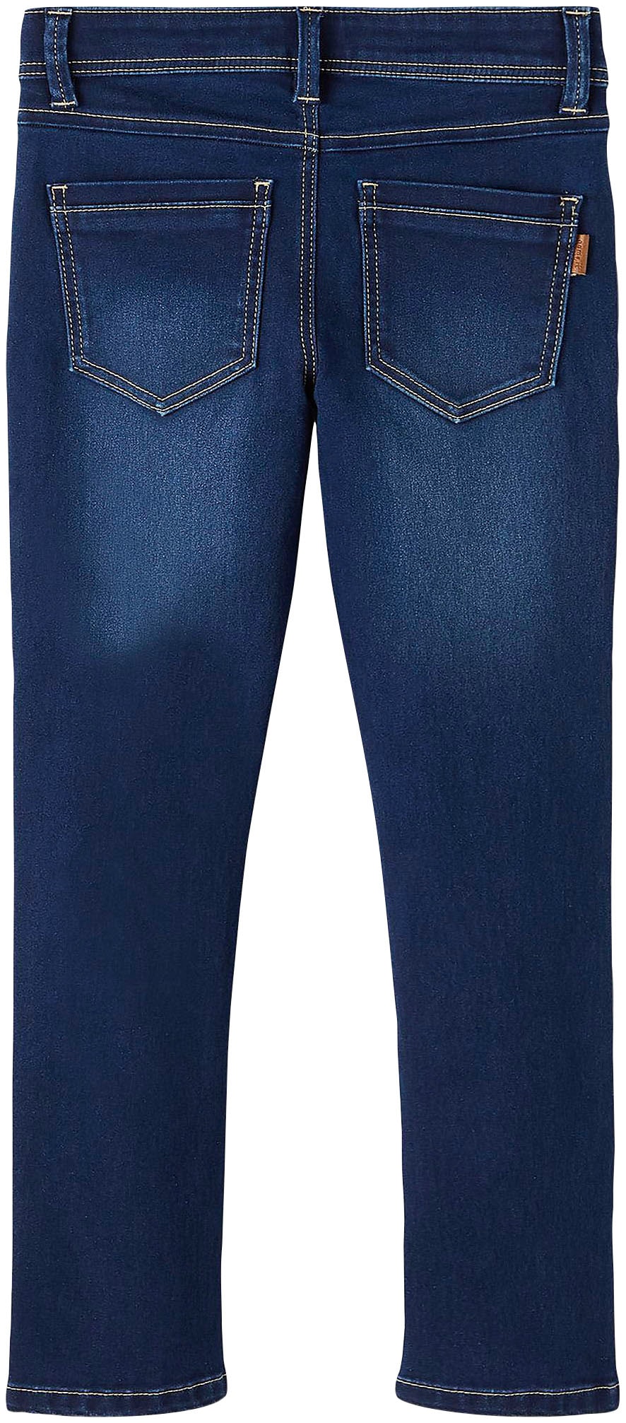 Name It Slim-fit-Jeans »NKMSILAS XSLIM JEANS 2002-TX NOOS« slim fit, Denim, Abriebeffekte, angesetztes Bündchen