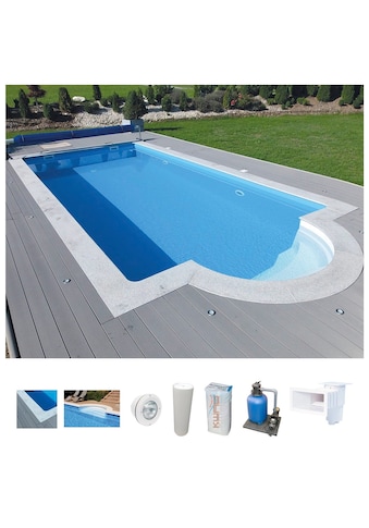 Schwimmbecken »STYROPOR®STEIN POOL ALL INCLUSIVE, BxLxH: 400x800x150 cm«, (Set)