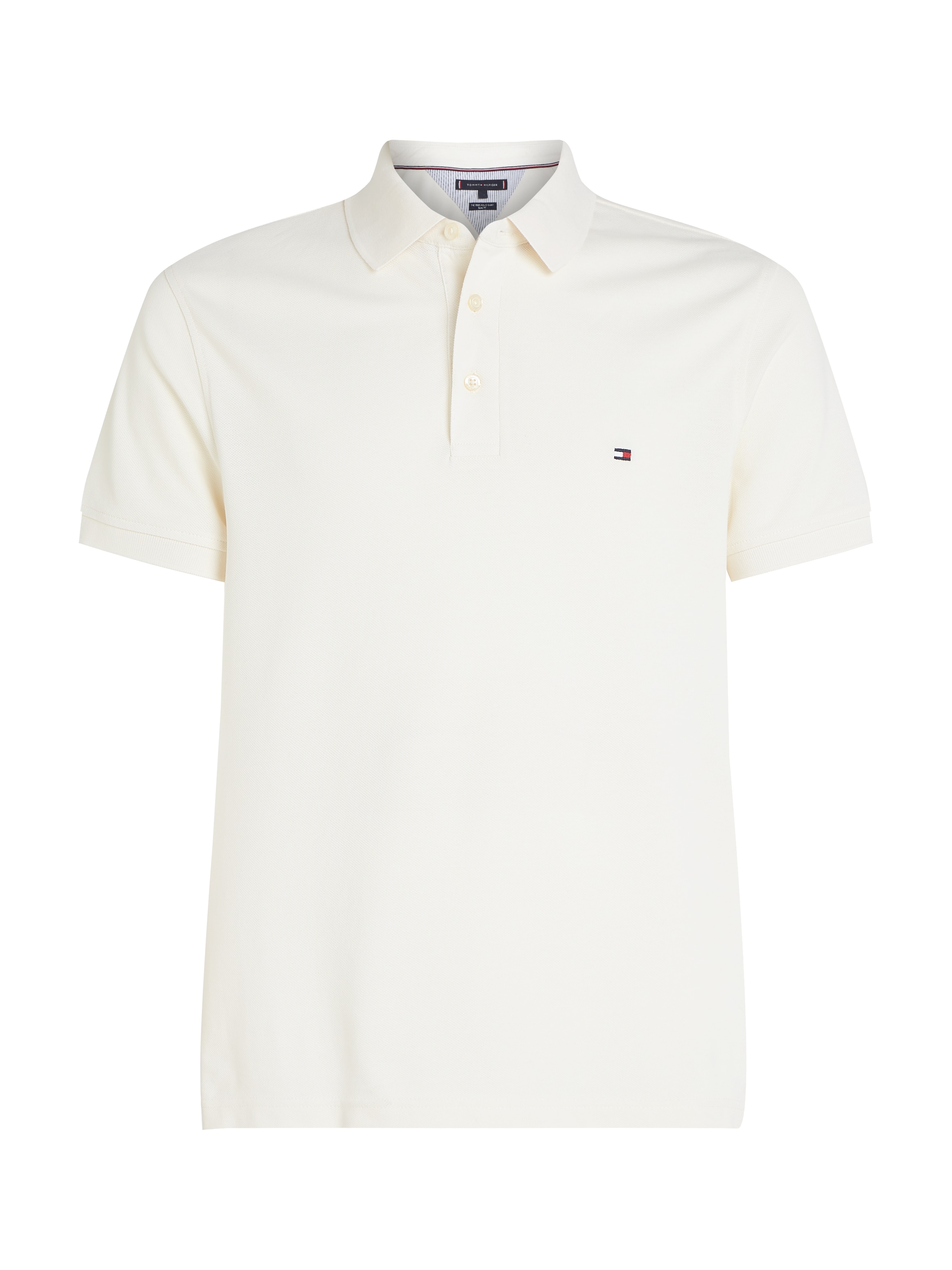Tommy Hilfiger Poloshirt »1985 SLIM POLO mit Piqué-Struktur und Stickerei«, meliert, casual, slim fit, Baumwollmix, Polokragen