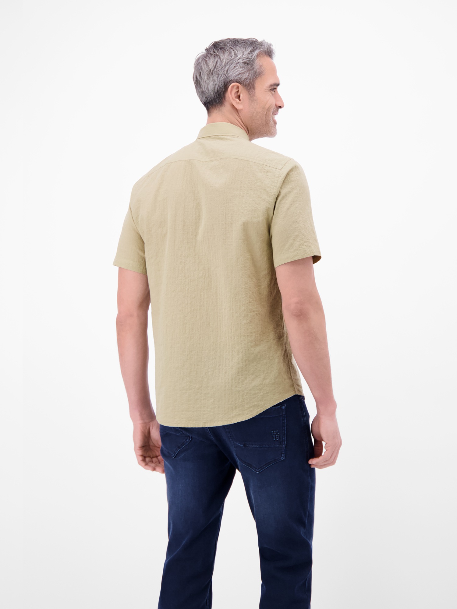 LERROS Kurzarmhemd »Kurzarmhemd im Knitterlook«