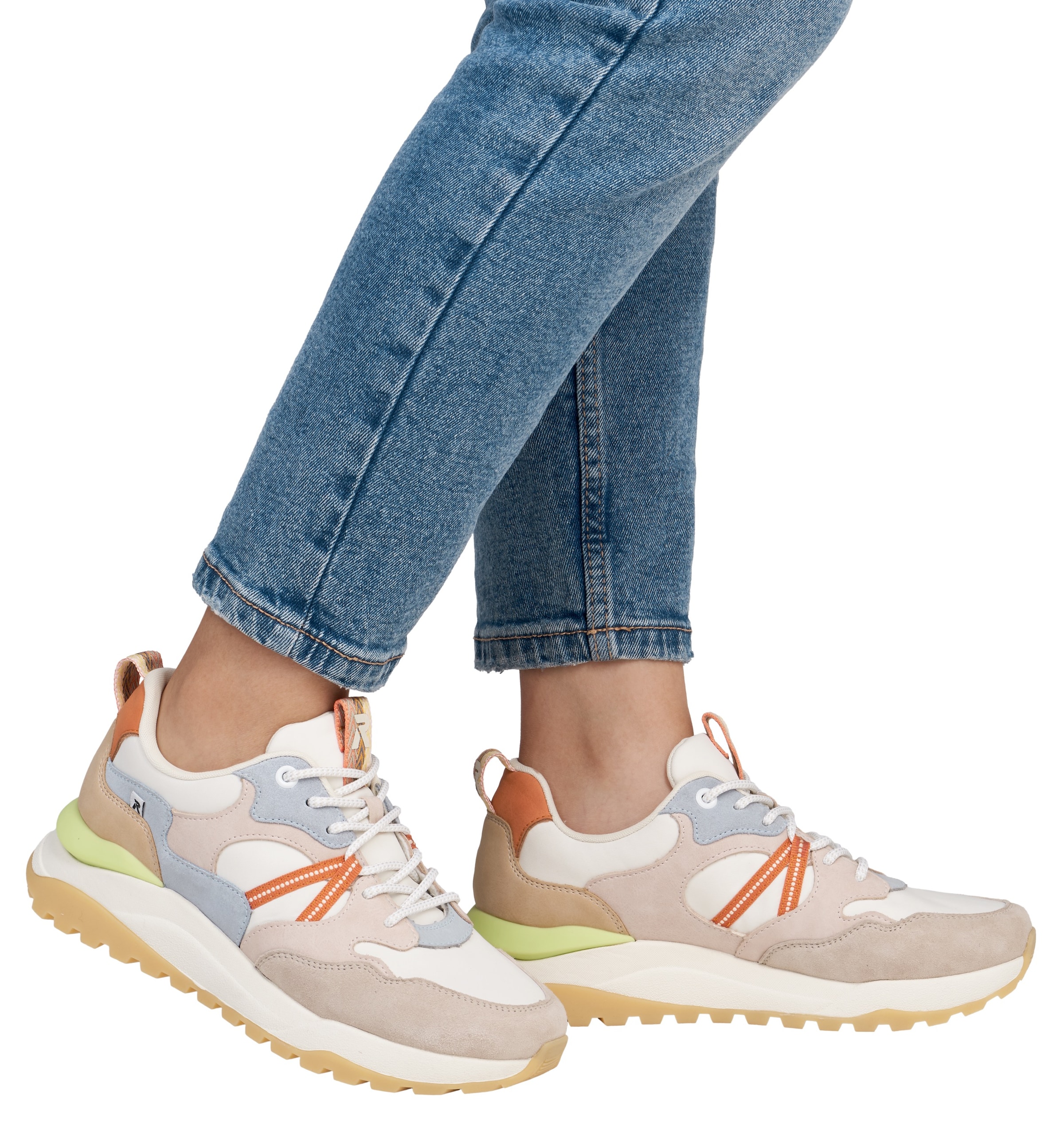 RIEKER Sport Keilsneaker »Bel Air«, Freizeitschuh, Halbschuh, Schnürschuh mit herausnehmbarem Fußbett