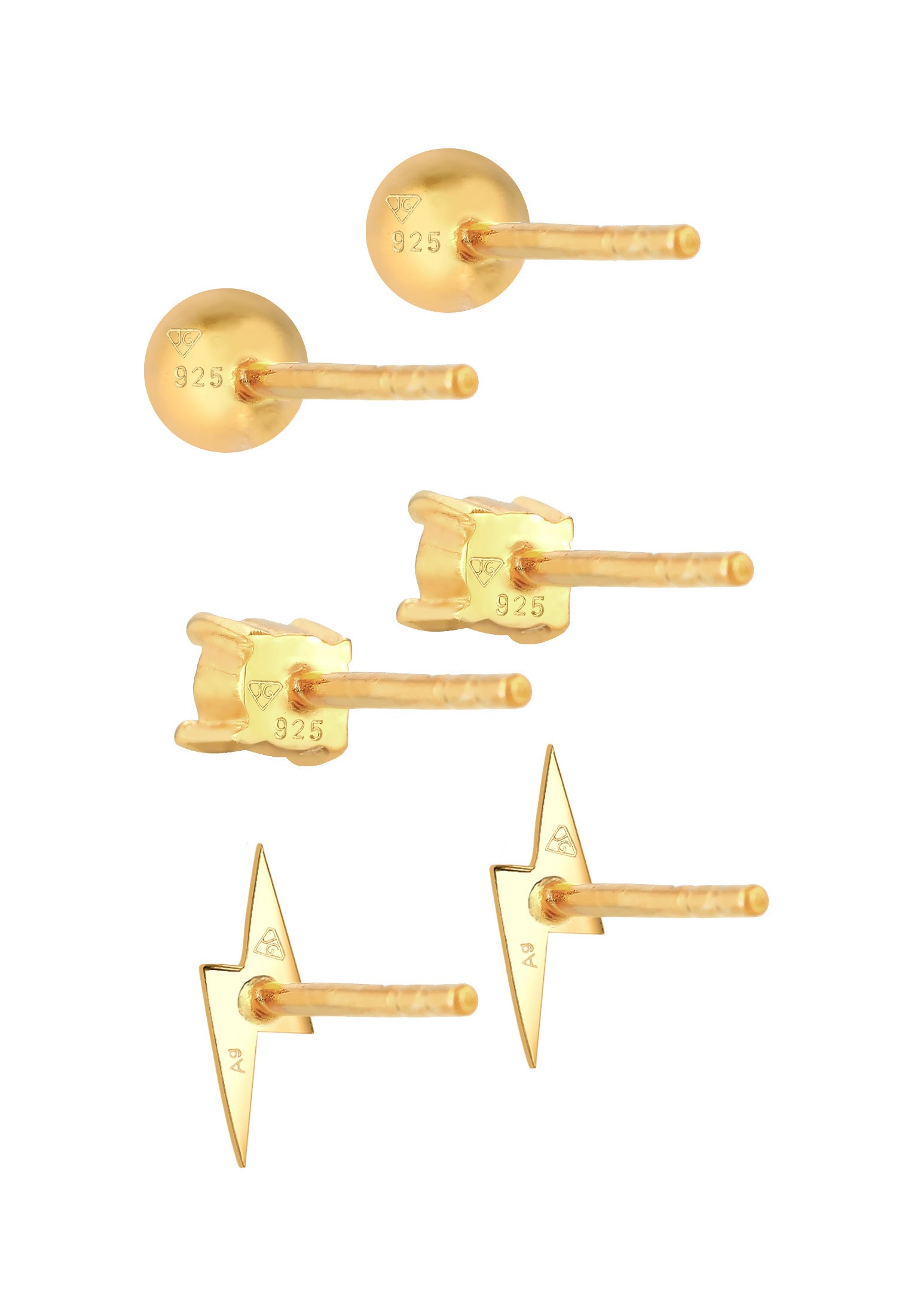 Elli Ohrstecker-Set »Ohrringe Stecker Kugel Blitz 3er Set 925 Silber, mit Kristallen von Swarovski®«