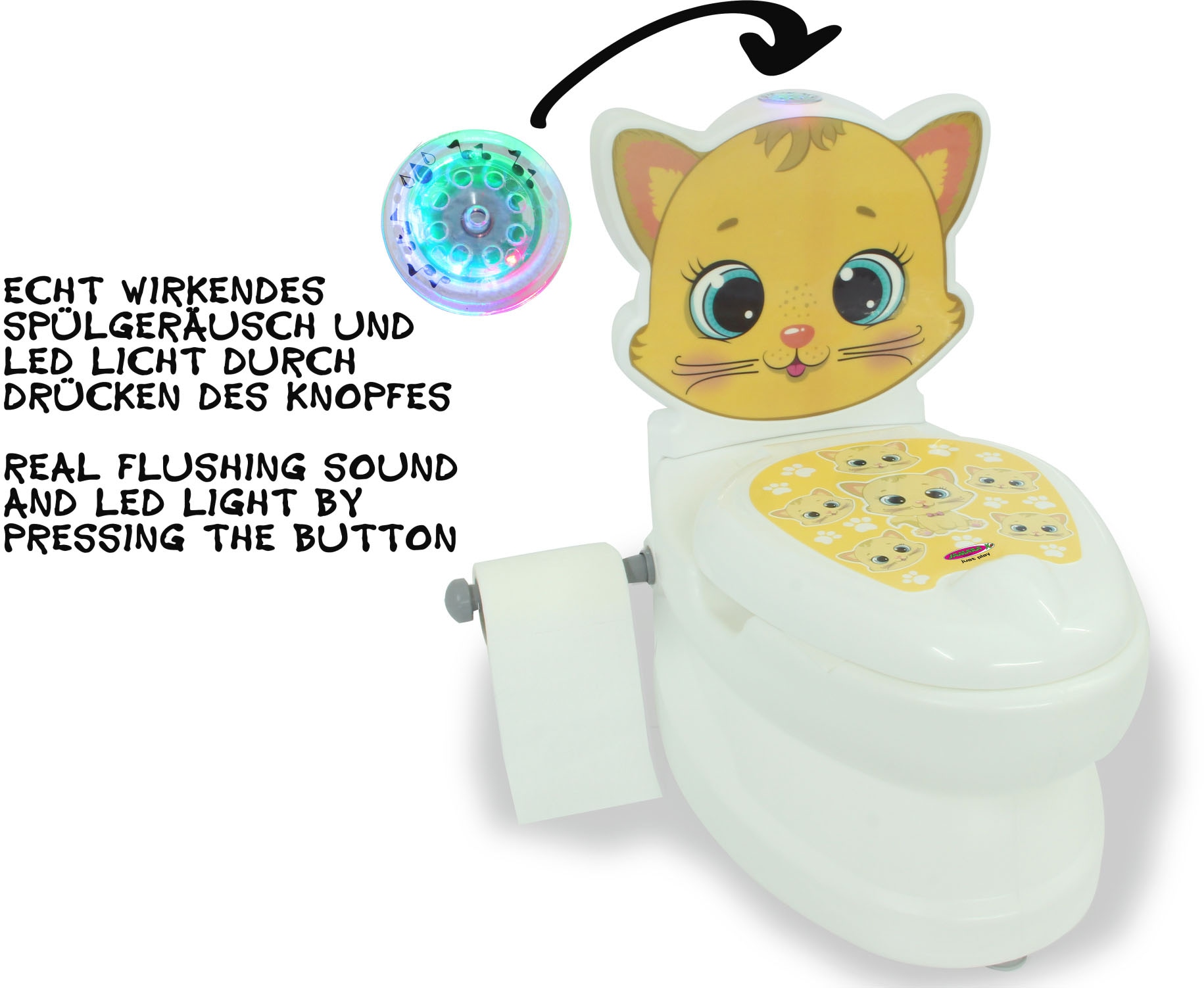 Jamara Toilettentrainer »Meine kleine mit Katze«, Toilettenpapierhalter und bei Spülsound online OTTO Toilette