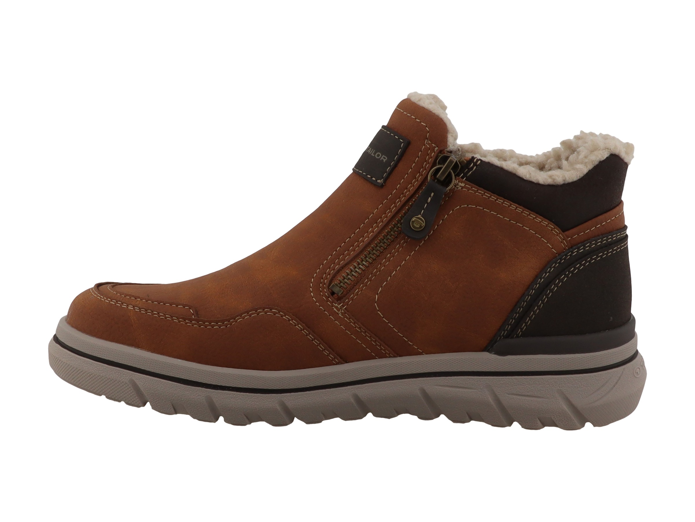 TOM TAILOR Winterboots  Reißverschlussboots mit Kontrastbesätzen und Kontrastnähten