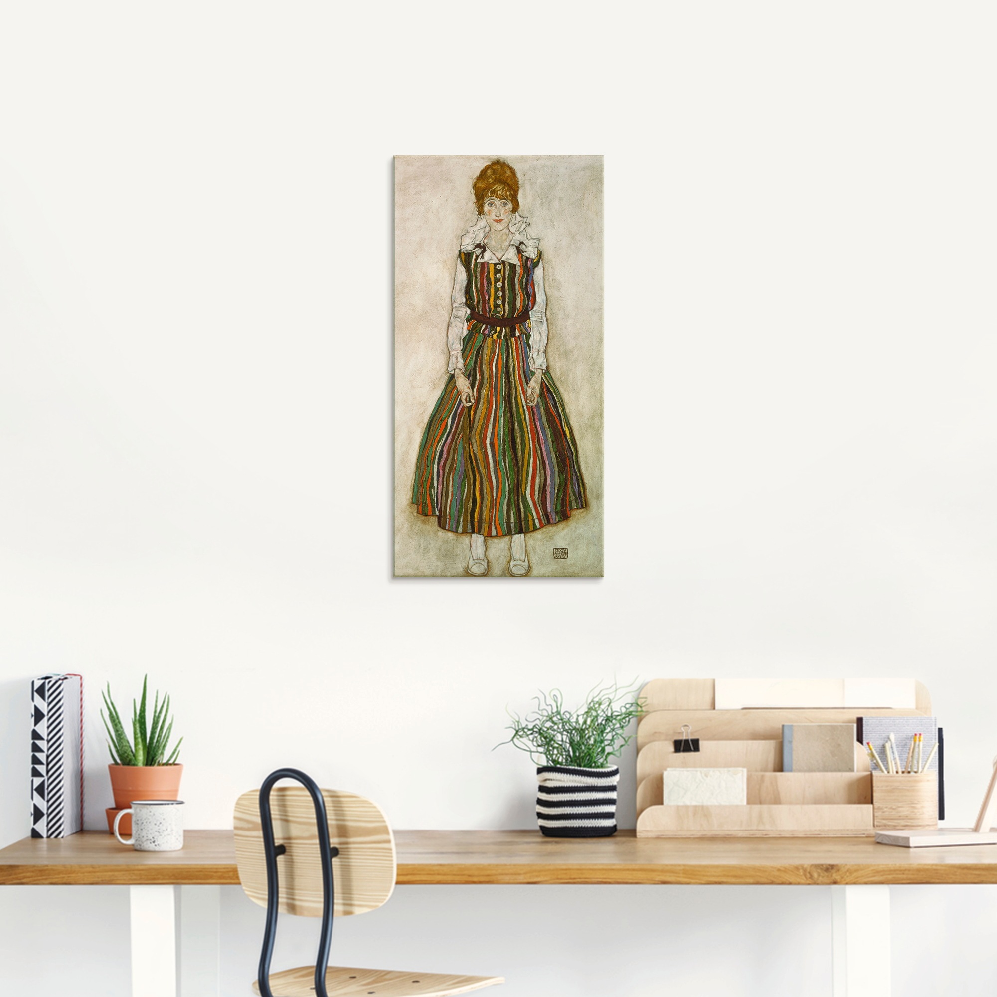 Artland Glasbild »Edith Schiele. 1915.«, Frau, (1 St.), in verschiedenen Größen