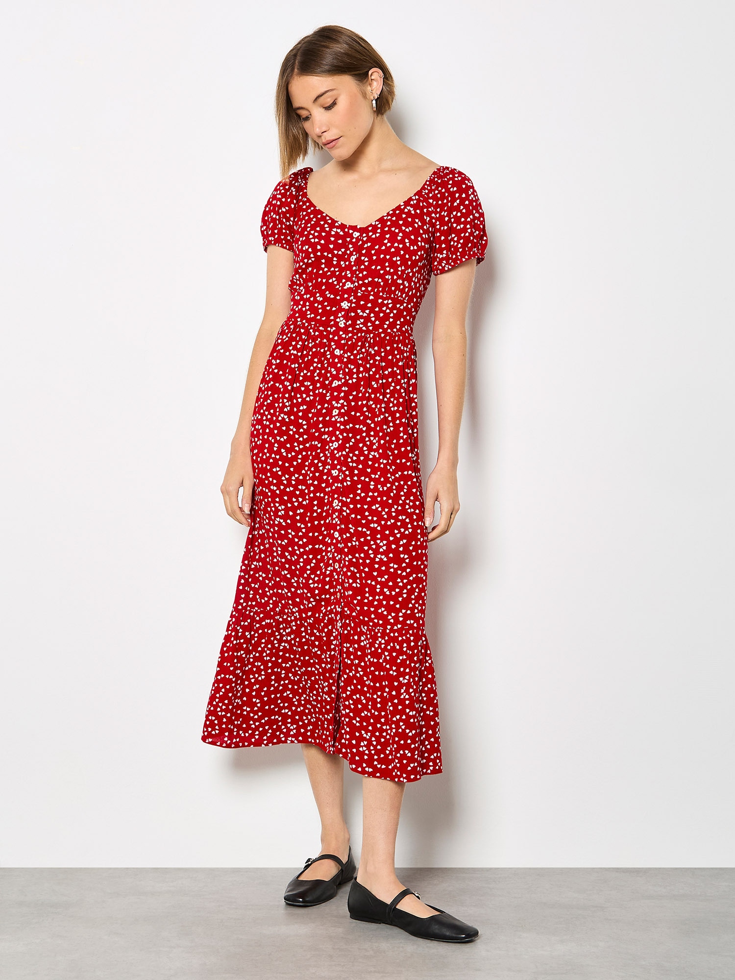 Apricot Midikleid »Midikleid« mit Herzprint