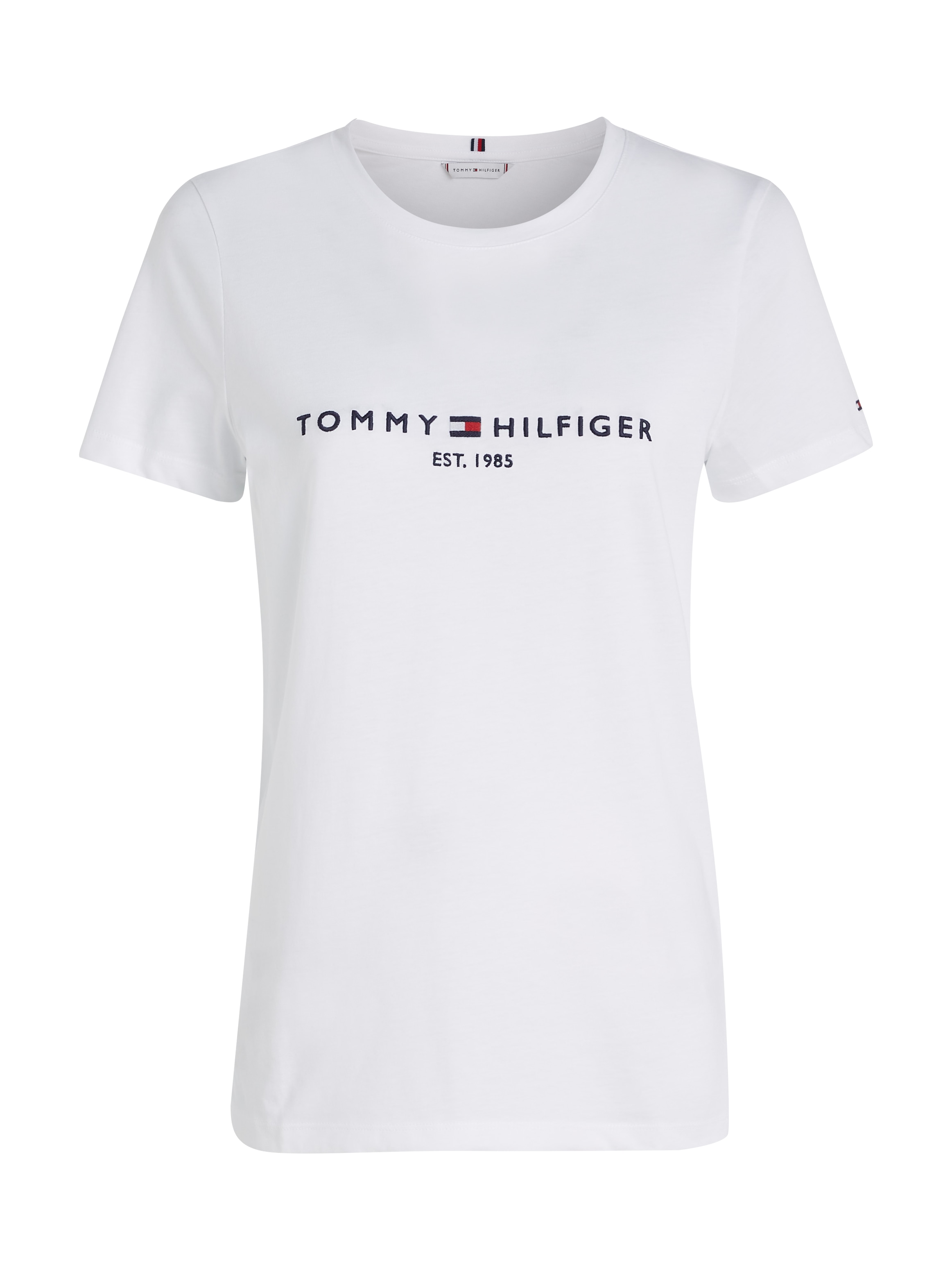 Tommy Hilfiger Rundhalsshirt »HERITAGE HILFIGER C-NK REG TEE«, mit gesticktem Tommy Hilfiger Linear Logo-Schriftzug