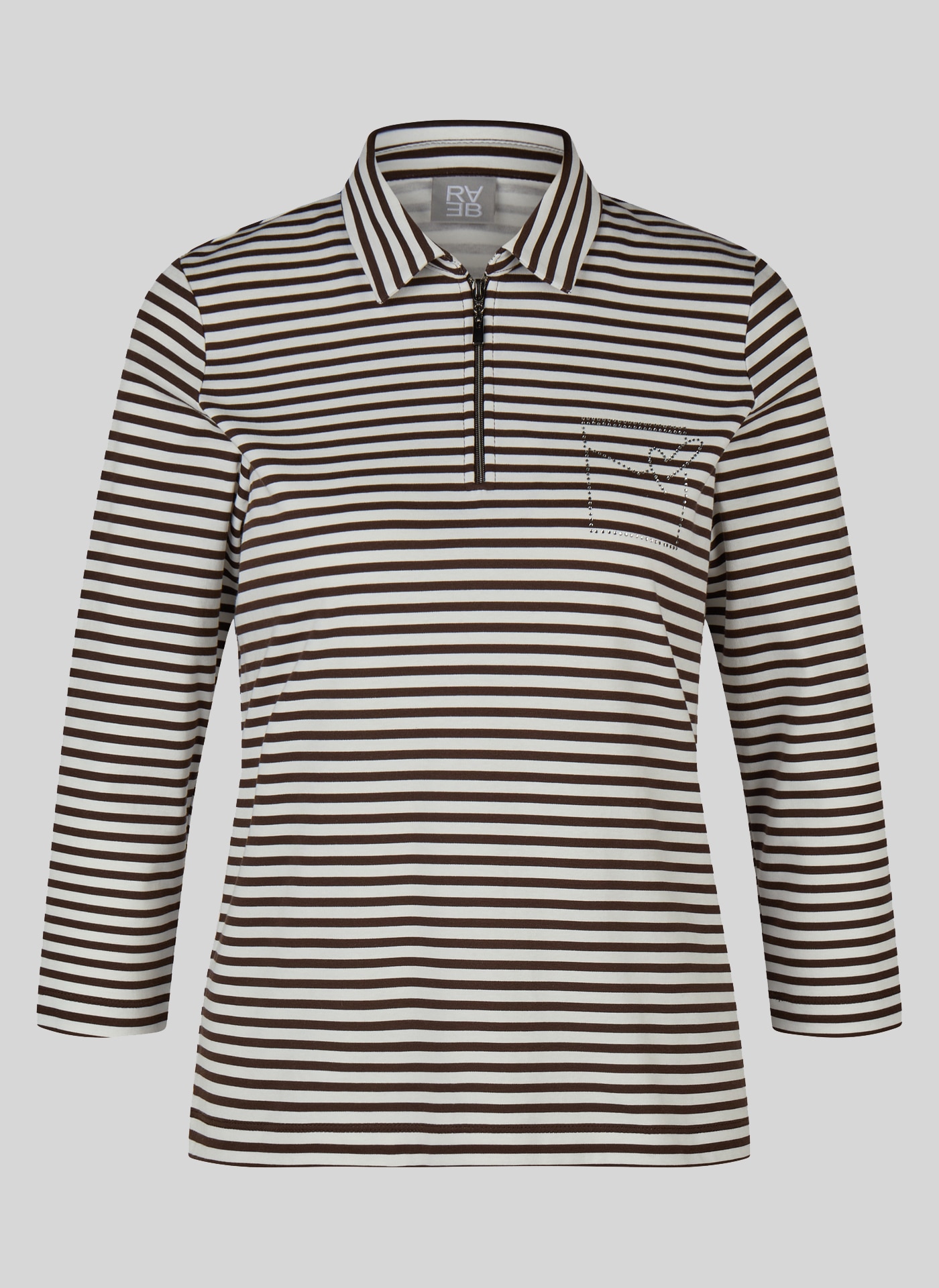 Rabe Poloshirt mit Stickerei