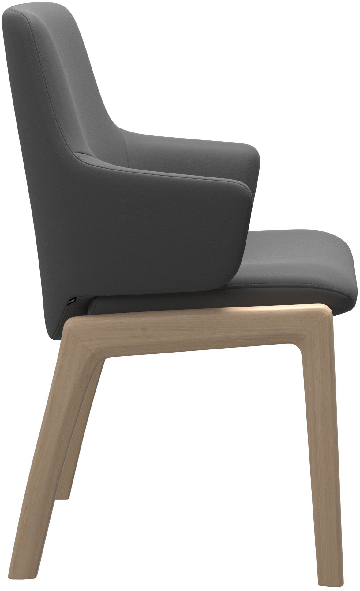 Stressless® Polsterstuhl »Laurel«, Leder BATICK, Low Back mit Armlehne, Größe L, abgerundete Beine in Eiche gekalkt