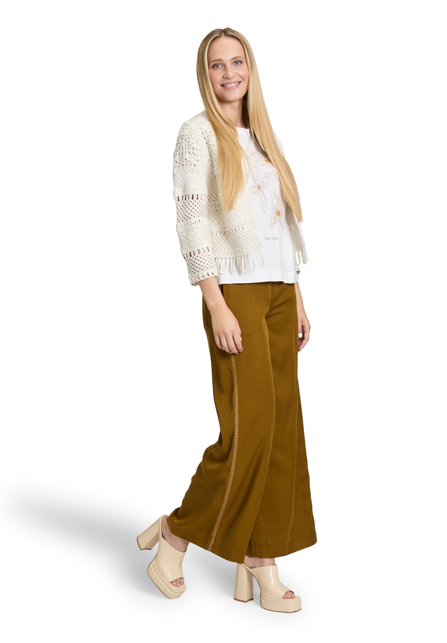 Cartoon Sweatblazer »Casual-Strickjacke mit Rundhalsausschnitt«