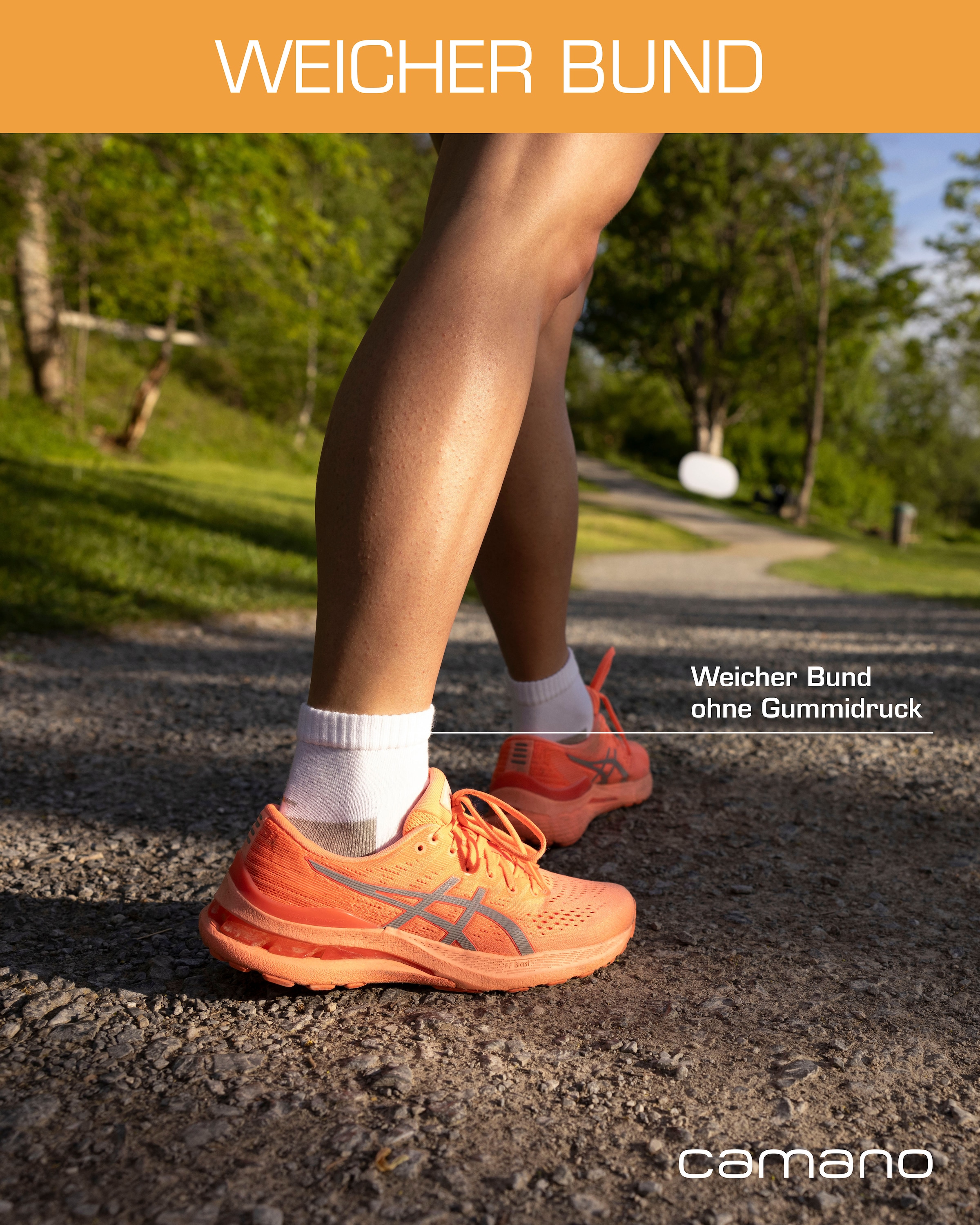 Camano Sportsocken »function«, (4er Pack), mit entlastender Halbplüschsohle