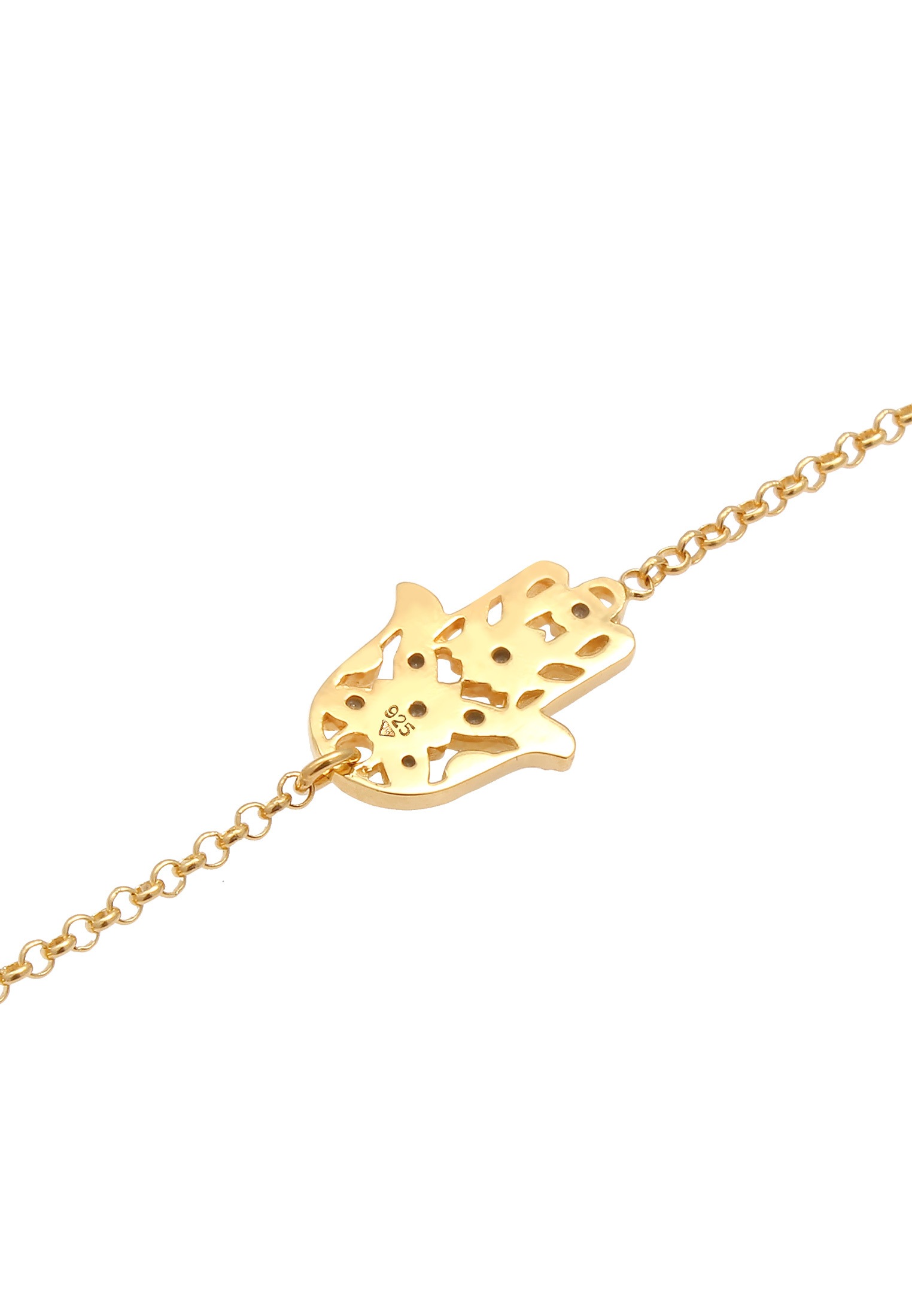 Elli Armkette »Armband Hamsa Fatimas Hand 925 Silber, mit Kristallen von Swarovski®«