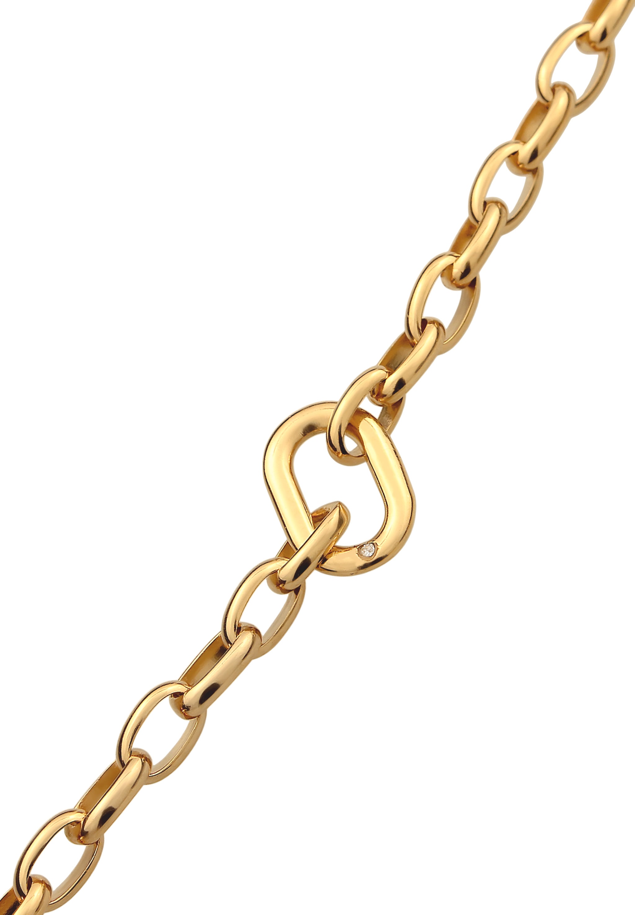 Kuzzoi Armkette »Armband Gliederkette Bicolor 925 Sterling Silber, mit Kristallen von Swarovski®«