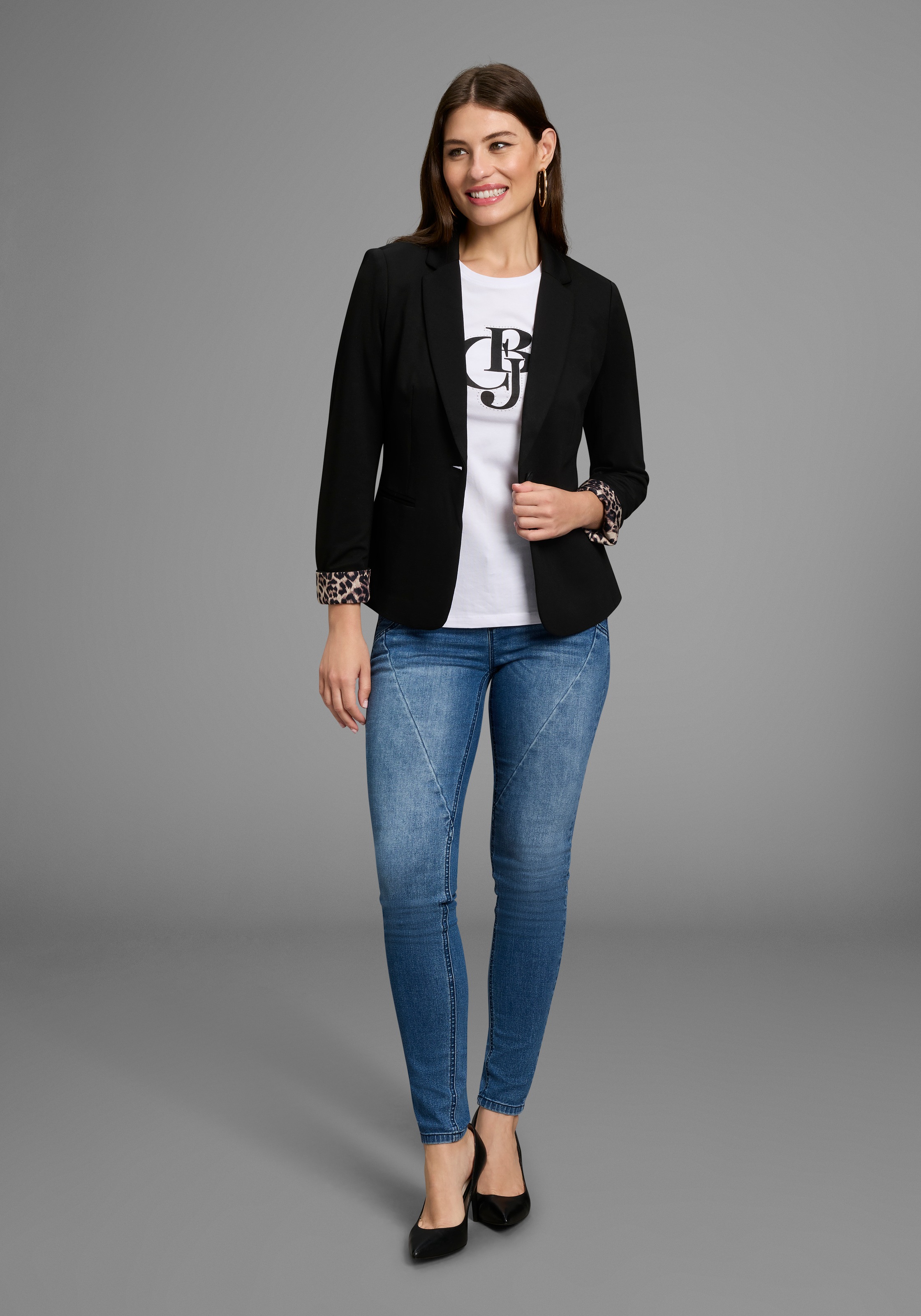 Bruno Banani Kurzblazer, Leoprint-Futter - NEUE FARBEN