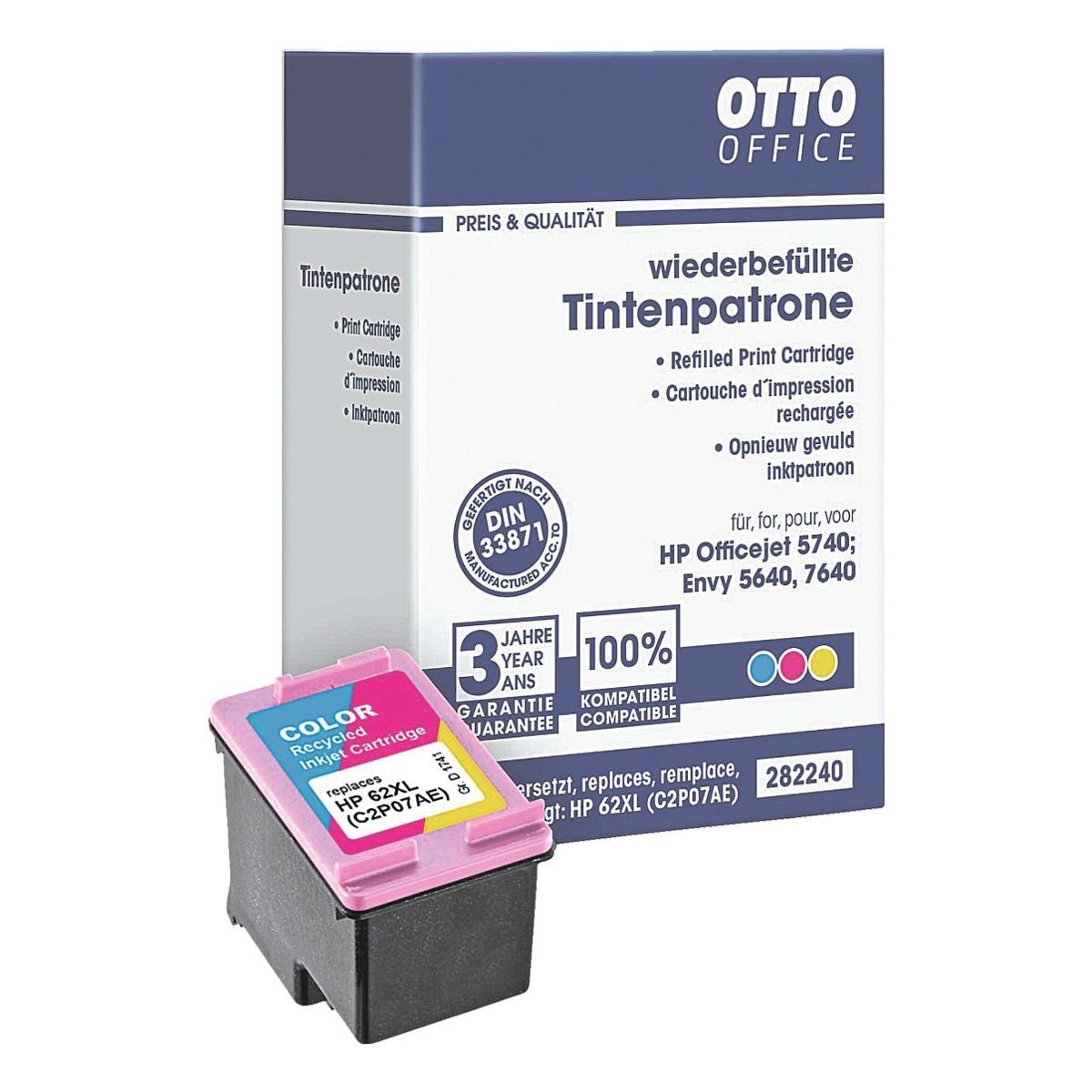 Otto Office Tintenpatrone ersetzt HPs Nr. 62 dreifarbig XL (C2P07A)