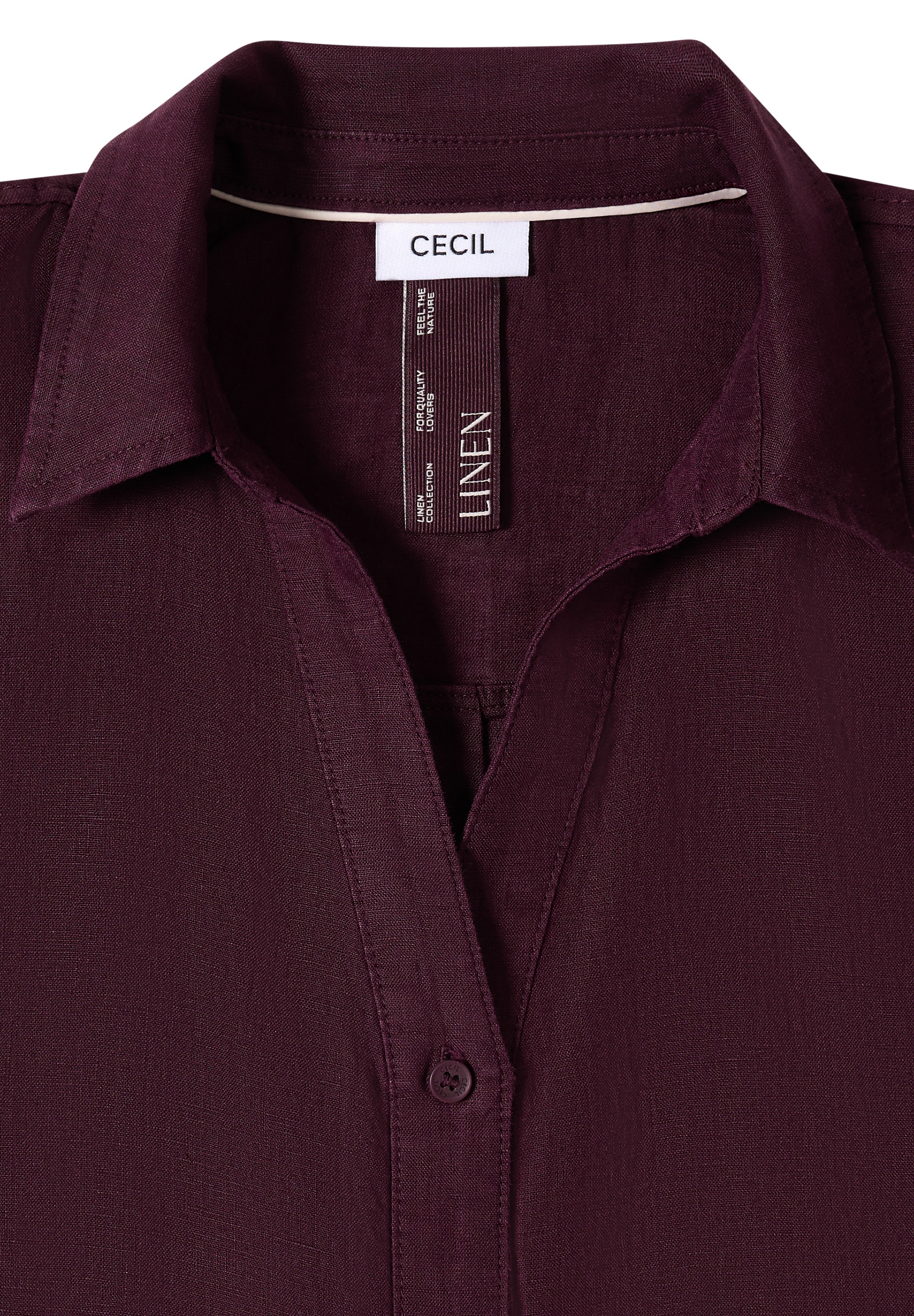 Cecil Kurzarmbluse Reines Leinen