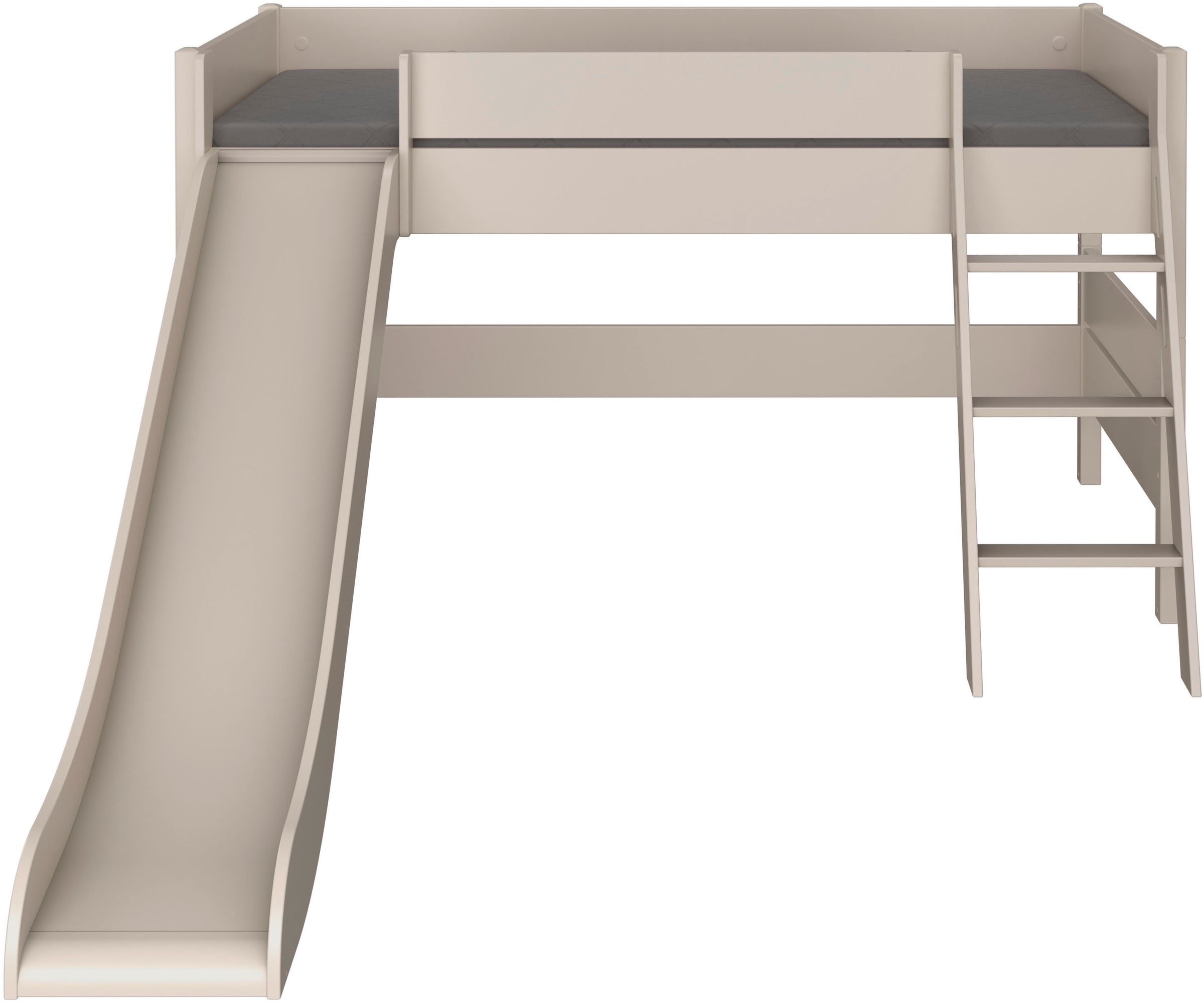 PAIDI Spielbett »TIAGO in verschiedenen Größen und Farben, mit Leiter und Rutsche« Höhe 120 cm, 120kg Tragkraft, 5 Jahre Garantie,  Rausfallschutz, geprüfte Sicherheit, umbaubares Bett mit Massivholz