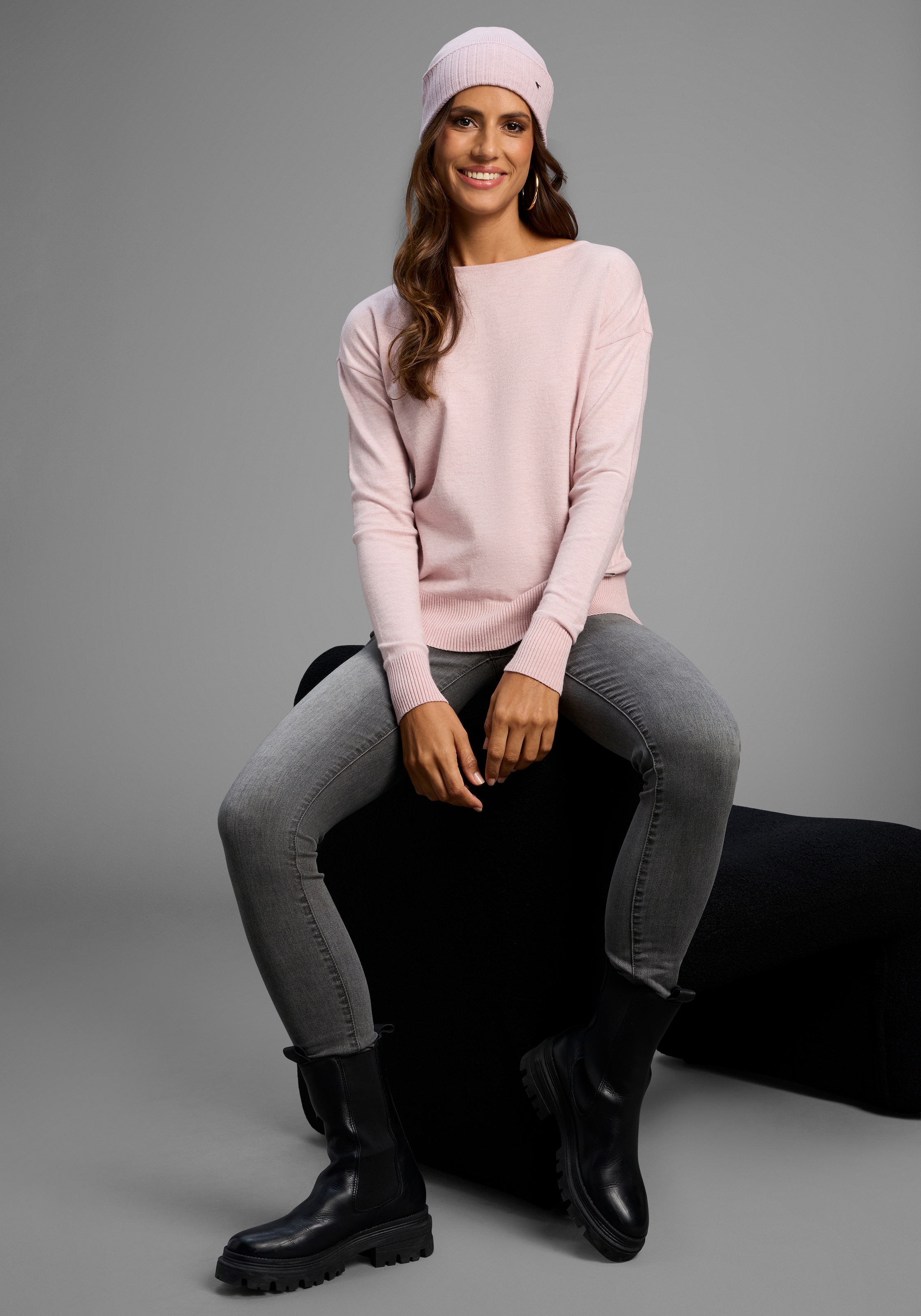 Laura Scott Strickpullover, mit Spitzendetial - NEUE KOLLEKTION